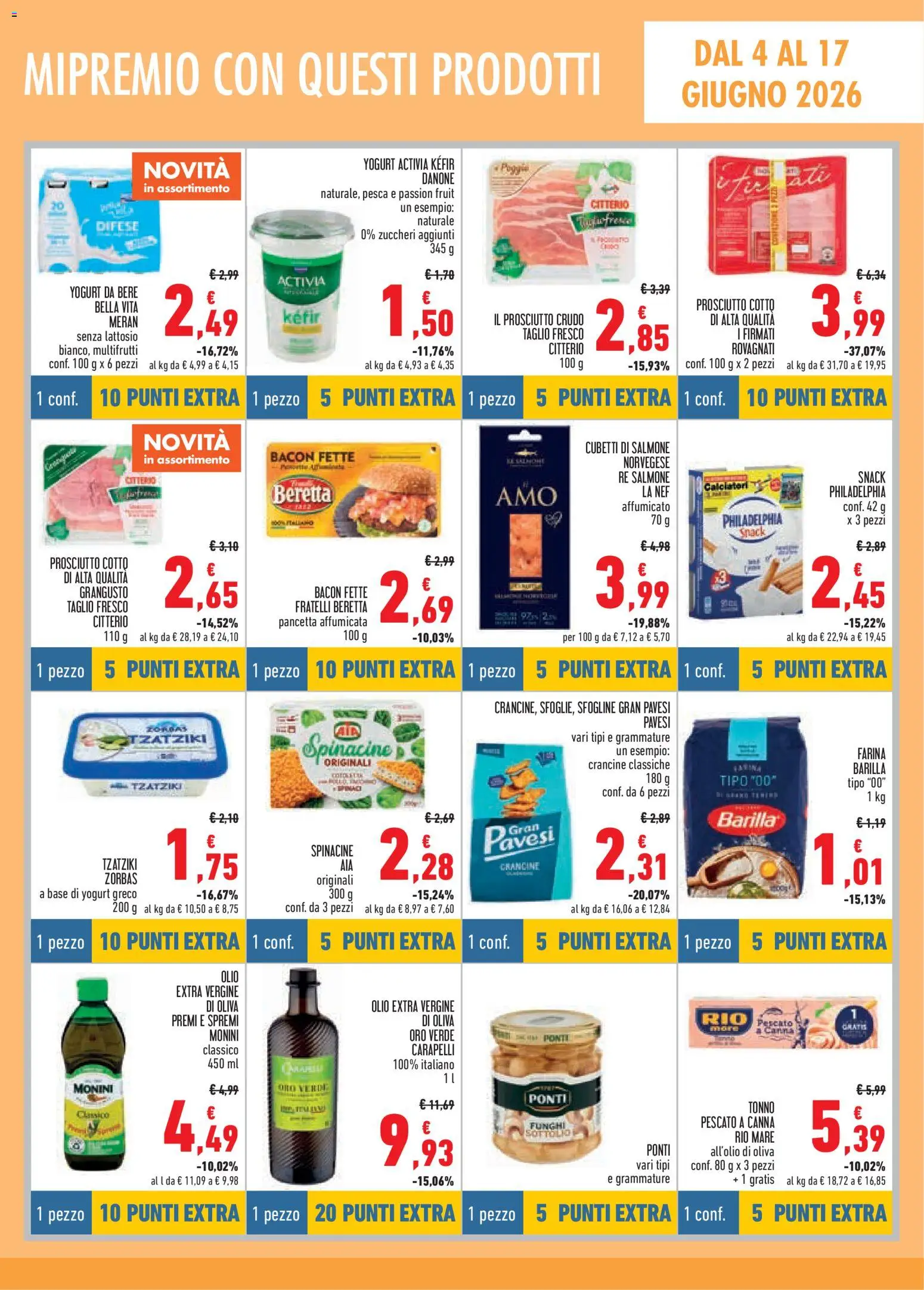 Volantino Conad del 21.05.2026 | Pagina: 9 | Prodotti: Salmone, Prosciutto, Pesca, Tonno