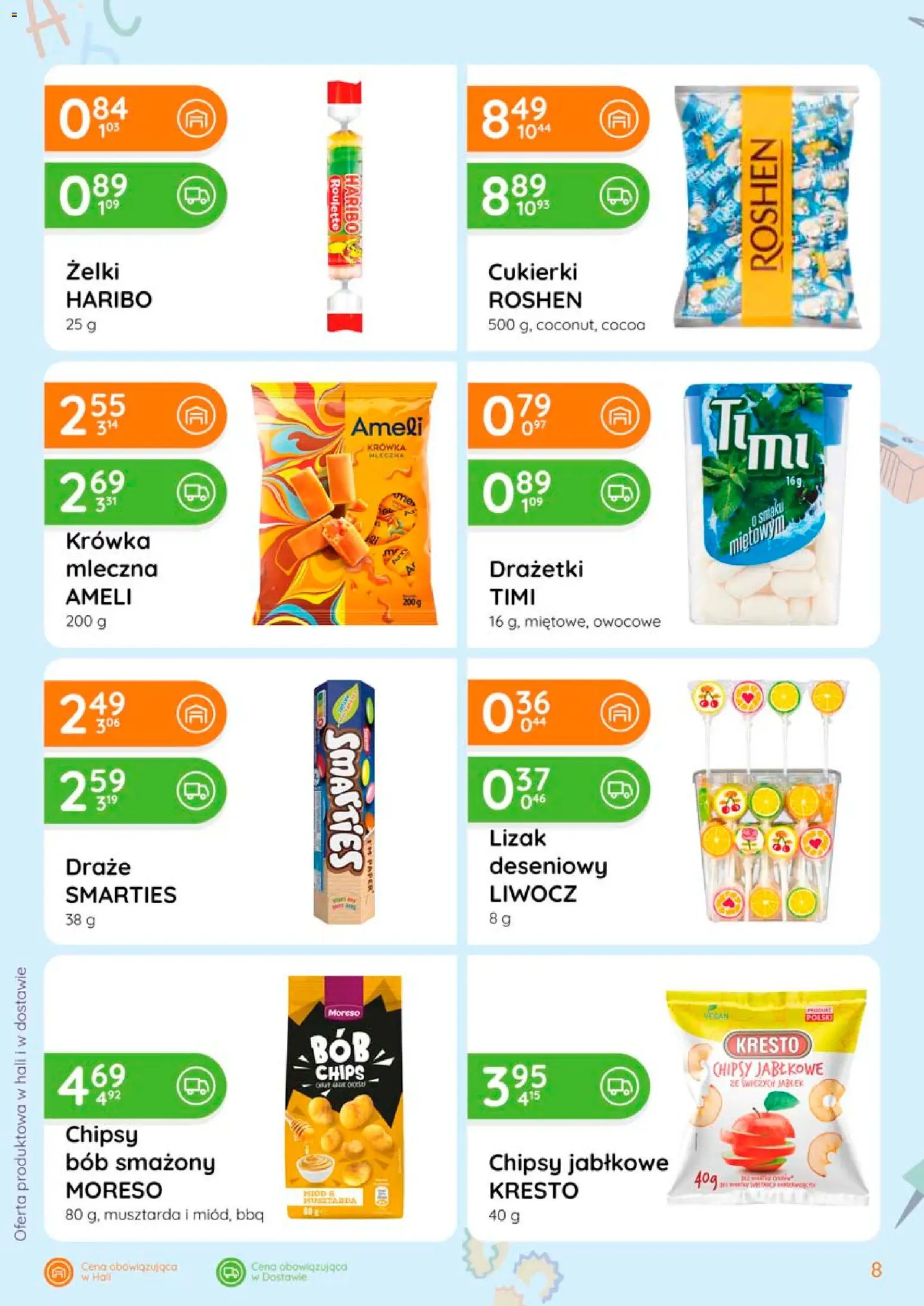 Eurocash gazetka - Powrót do Szkoły od 06.08.2026 | Strona: 8 | Produkty: Chipsy, Miód, Cukierki roshen, Krowka
