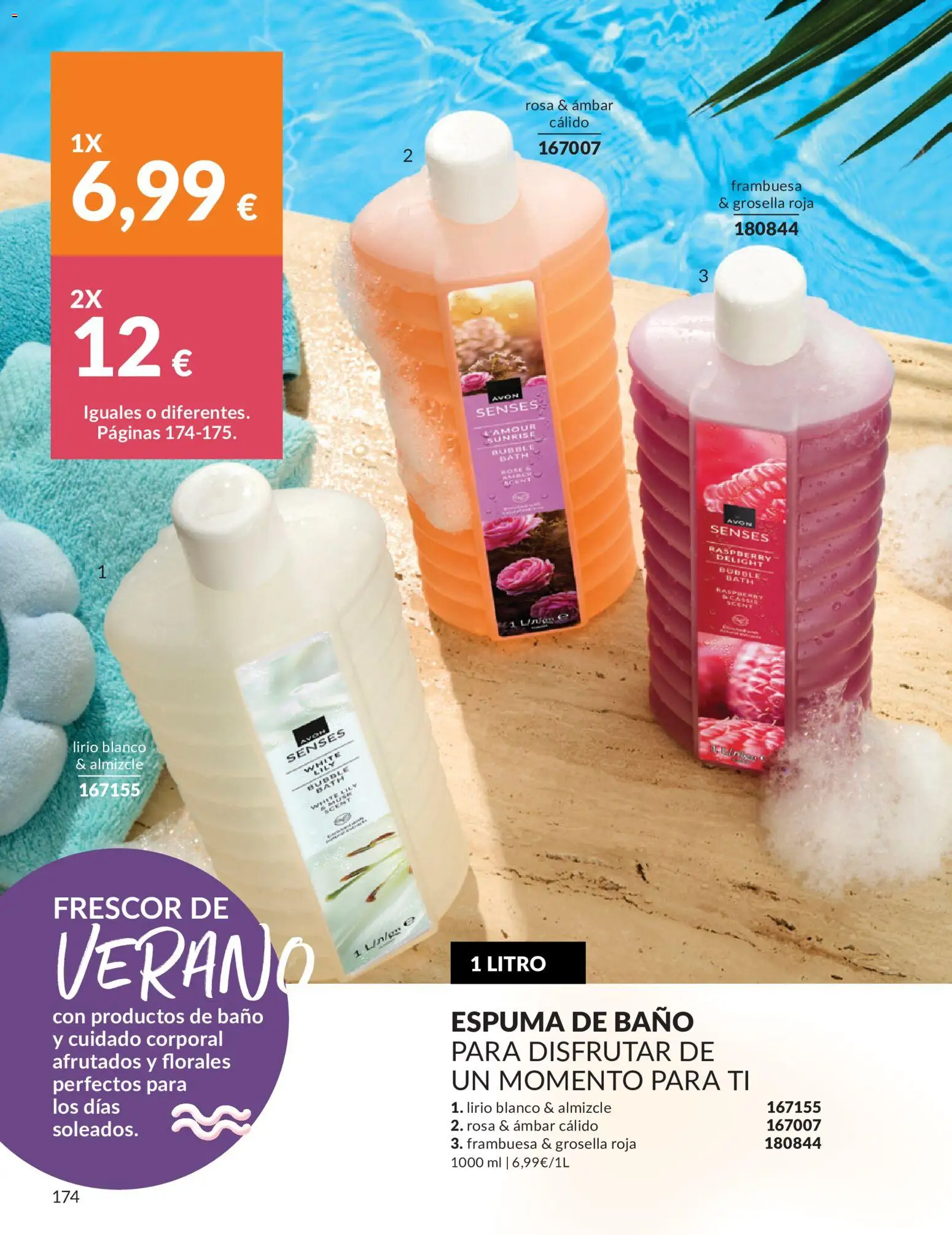 Catálogo AVON campaña 6 │ válido desde el 01.06.2026 | Página: 174 | Productos: Espuma de baño, Baño