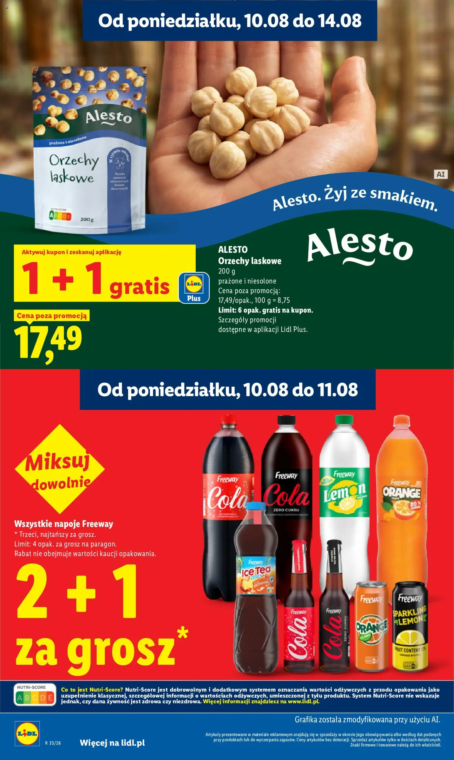 Lidl Polsko leták od 10.08.2026 | Strana: 26 | Produkty: Nápoje, Ice tea, Freeway Cola, Cola
