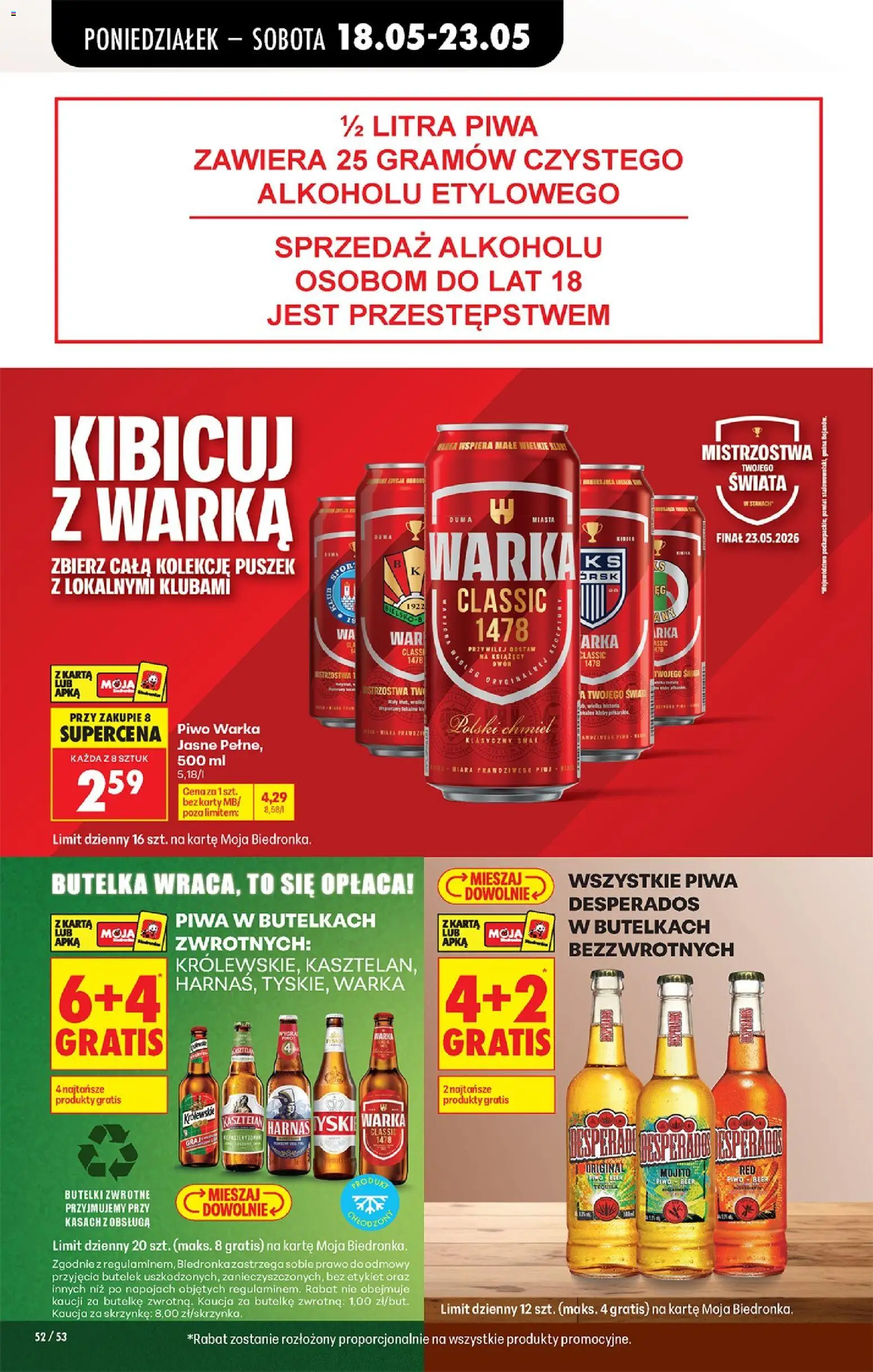 Biedronka Polsko leták od 18.05.2026 | Strana: 68 | Produkty: Desperados, Tequila
