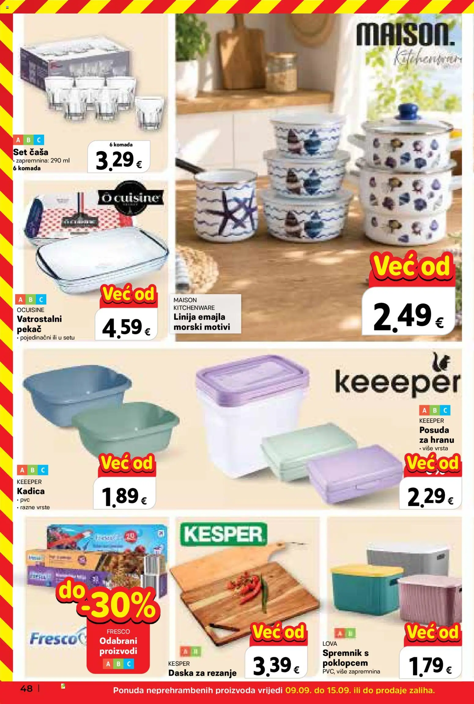 Plodine katalog | vrijedi od 09.09.2026 | Stranica: 48 | Proizvodi: Pekac, Daska za rezanje