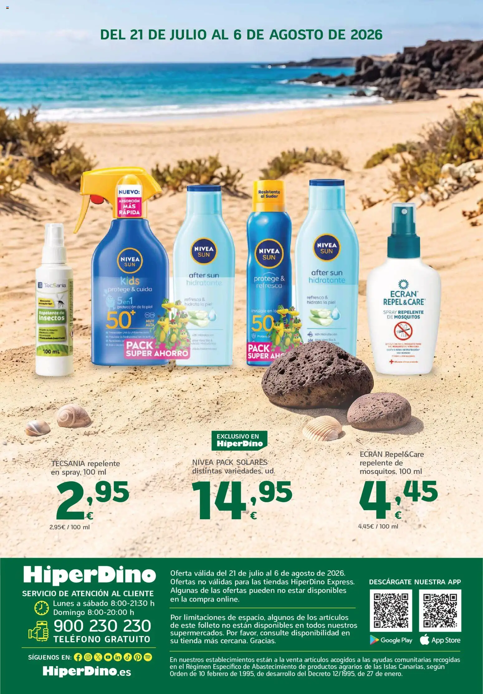 HiperDino Ofertas especial playa y camping │ válido desde el 21/07/2026 | Página: 8 | Productos: Teléfono