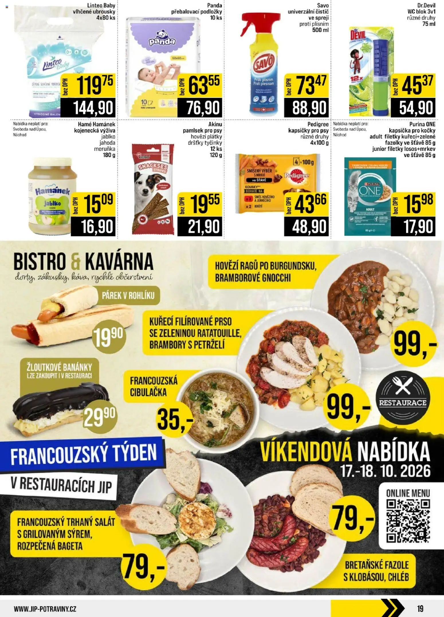 Jip leták - Cash & Carry od 14.10.2026 | Strana: 19 | Produkty: Hovězí, Dršťky, Savo, Tyčinky