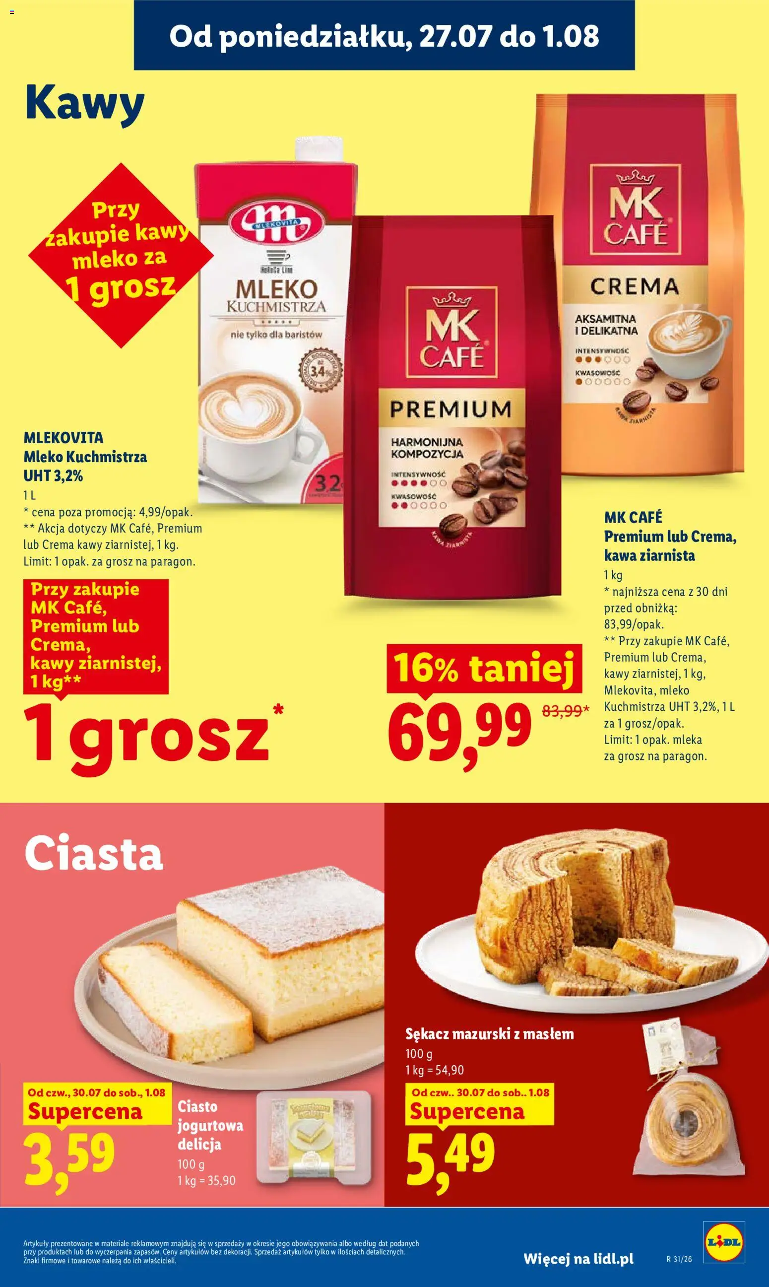 Lidl Polsko leták od 30.07.2026 | Strana: 87 | Produkty: Mléko, Crema