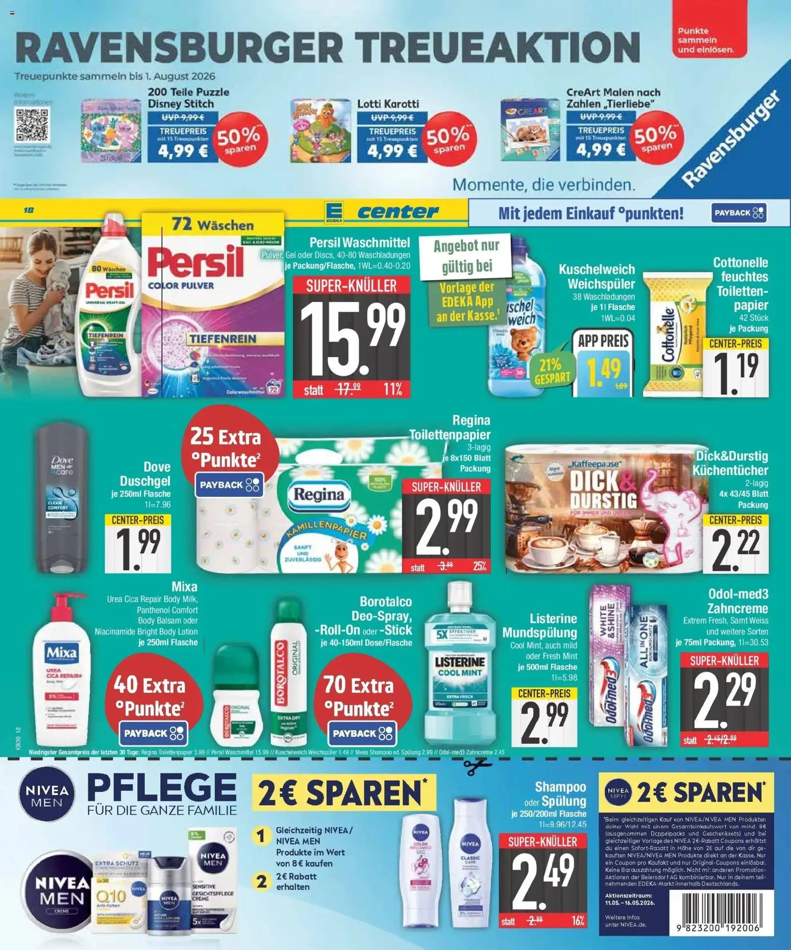 Edeka prospekt Ingolstadt-Zuchering	 – gültig ab 10.05.2026 | Seite: 18 | Produkte: Shampoo, Creme, Duschgel, Persil