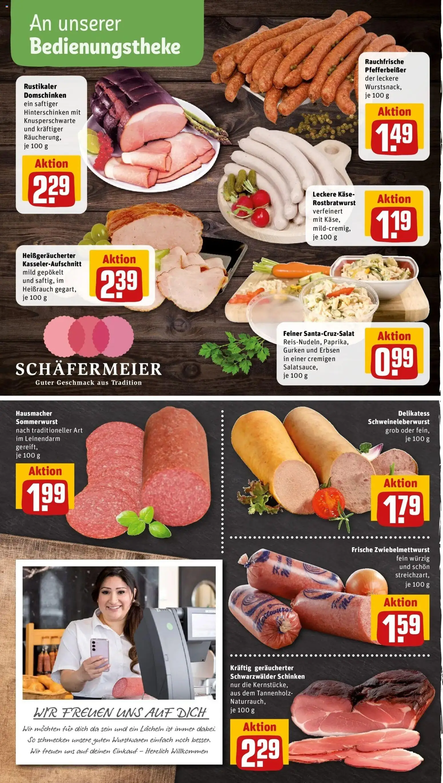 REWE Prospekt ab 17.08.2026 zum Blättern » Angebote | Seite: 10 | Produkte: Käse, Schinken, Gurken, Erbsen