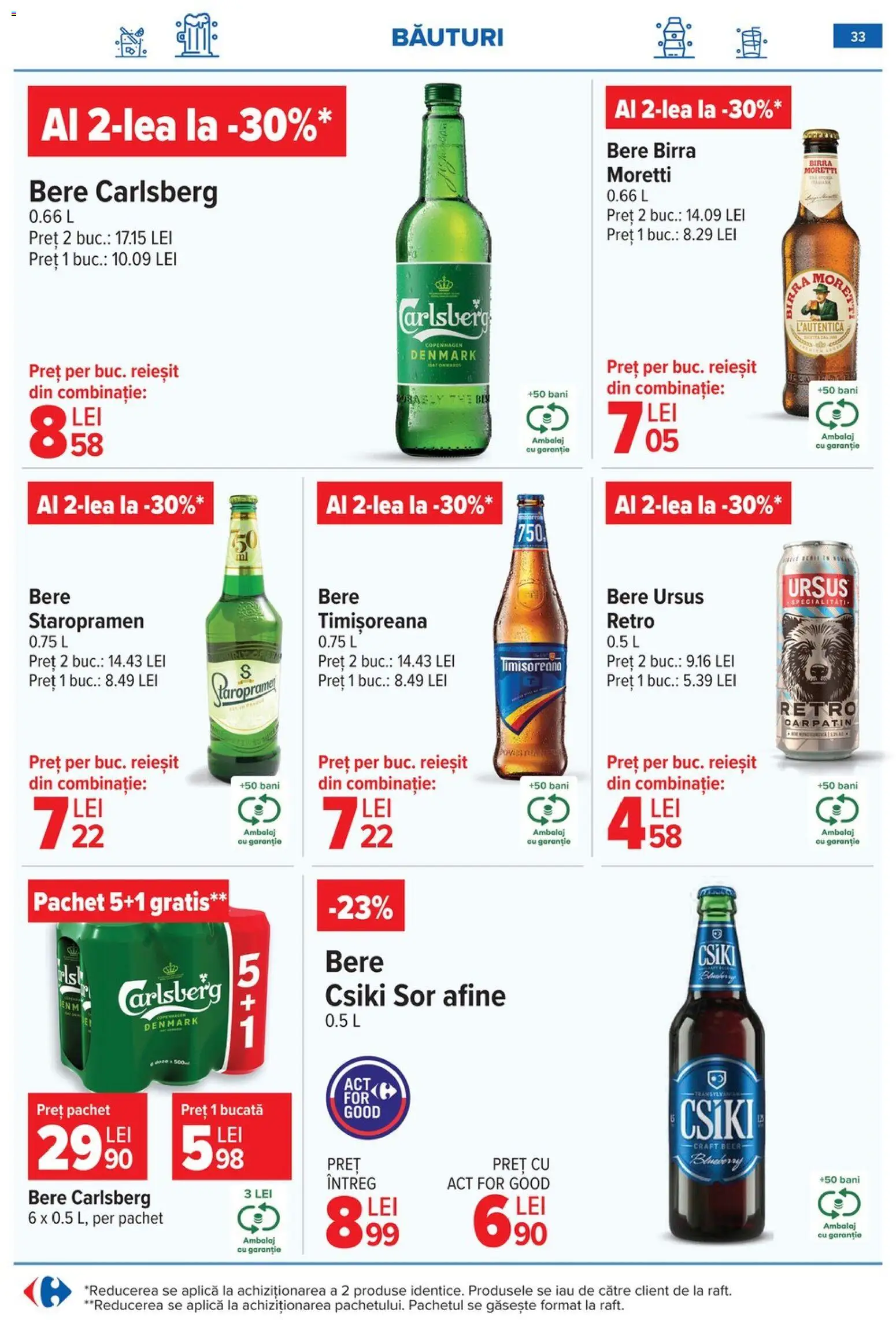Noul catalog Carrefour – valabil de la 10.06.2026 | Pagină: 33 | Produse: Afine, Bere