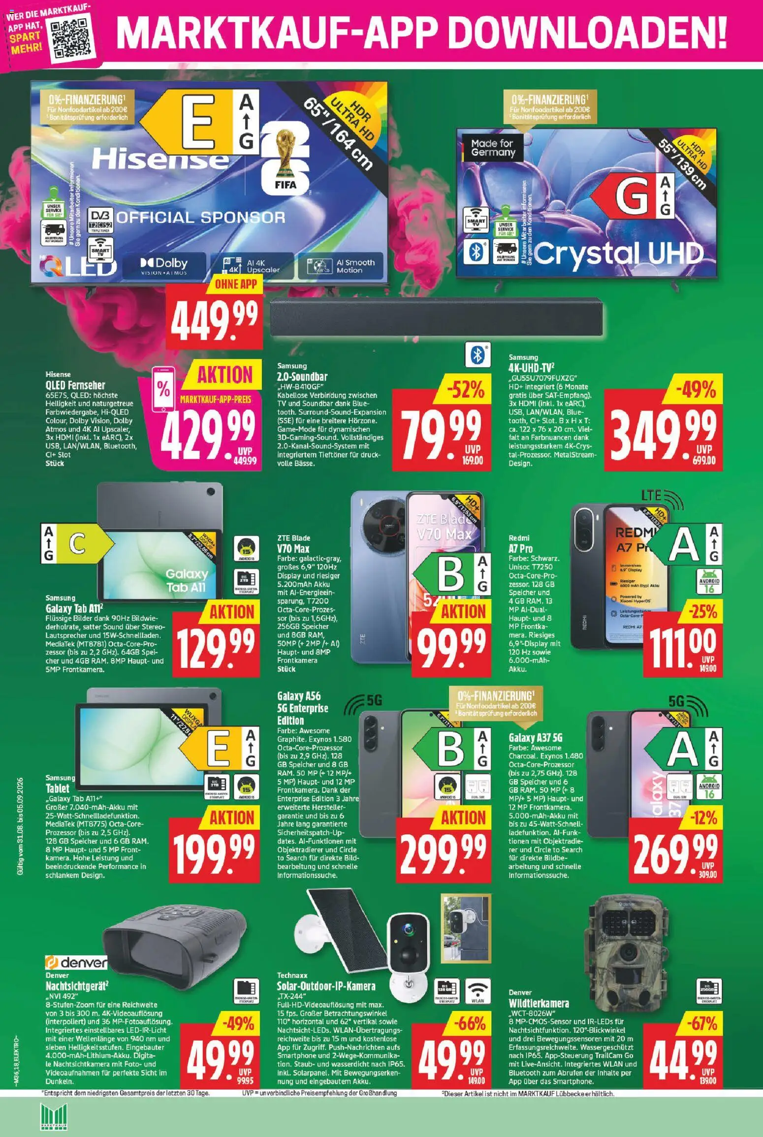 Marktkauf Prospekt – gültig ab 31.08.2026 | Seite: 20 | Produkte: Bilder, Smartphone, Tablet, TV