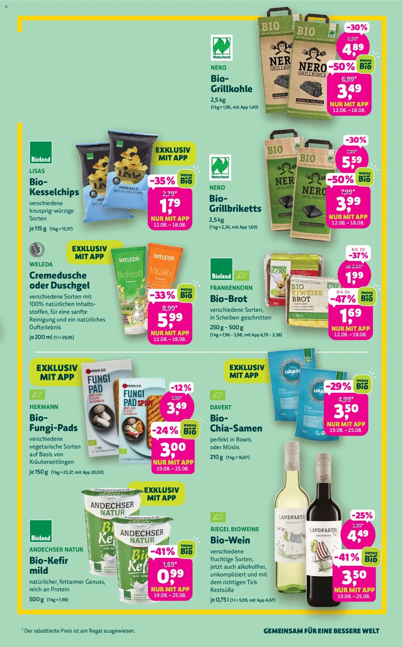 Denns BioMarkt Angebote gültig ab 12.08.2026 | Seite: 3 | Produkte: Regal, Brot, Duschgel