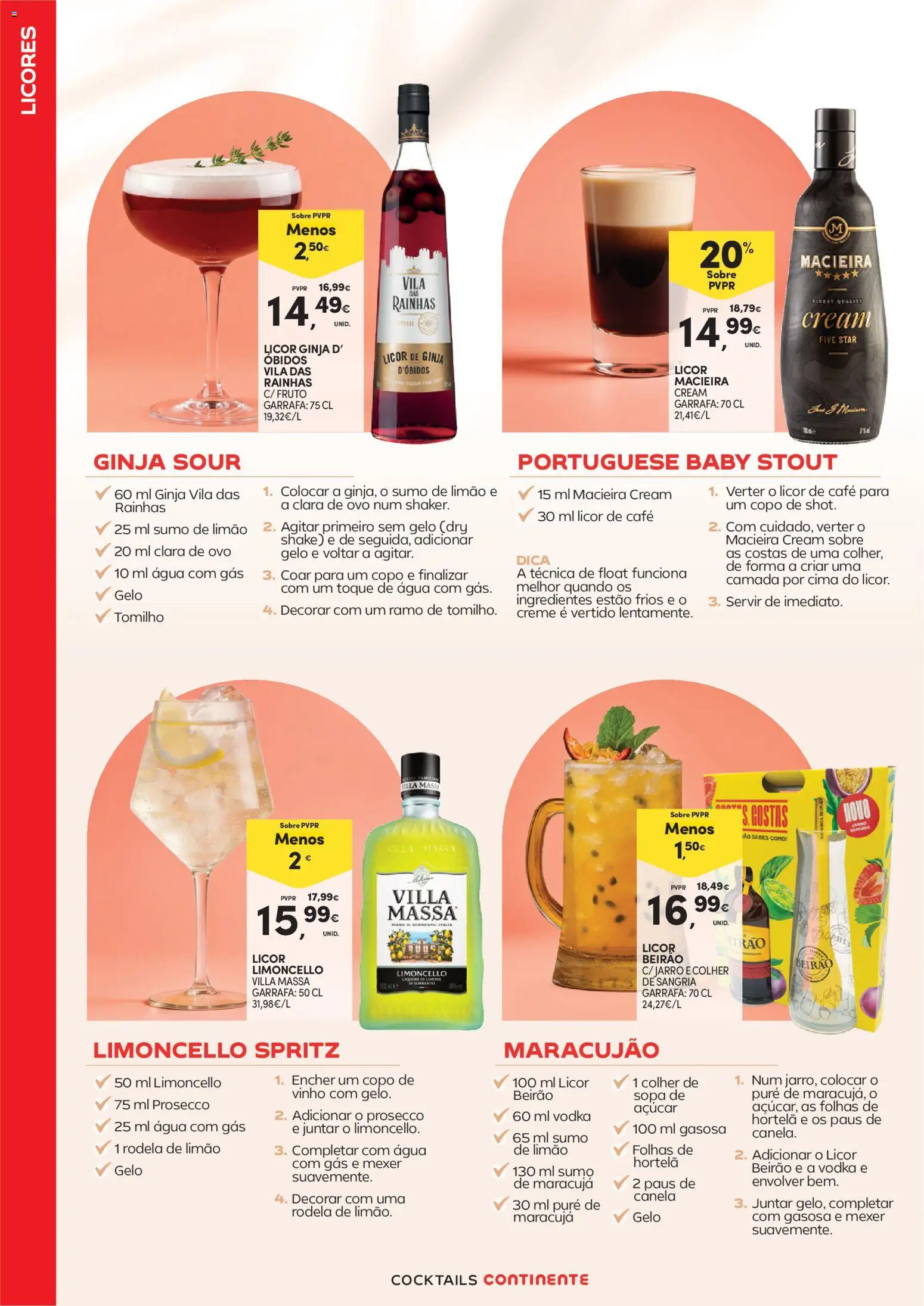 Continente - Cocktails │ válido de 14/07/2026 | Página: 12 | Produtos: Licor, Sopa, Massa, Creme