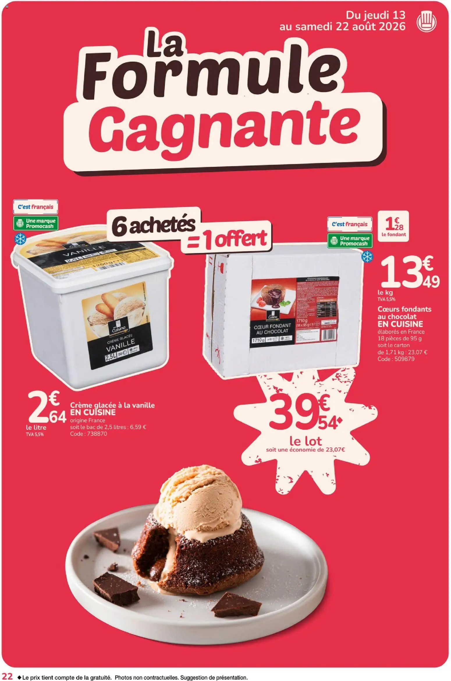 {H1} | Page: 22 | Produits: Vanille, Chocolat, Crème