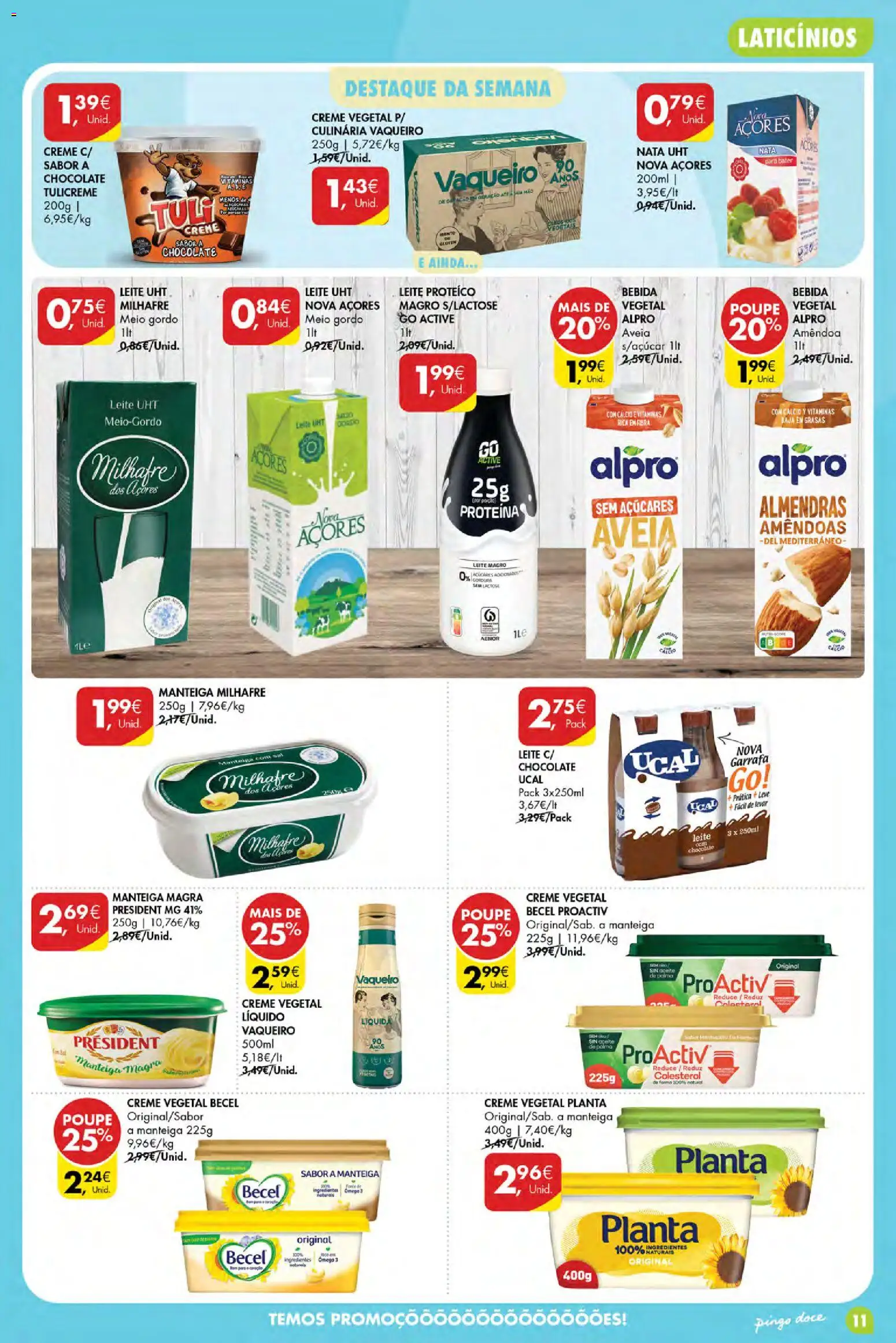 Pingo Doce Poupe Esta Semana Açores │ válido de 17/09/2026 | Página: 11 | Produtos: Aveia, Ômega 3, Leite UHT, Bebida