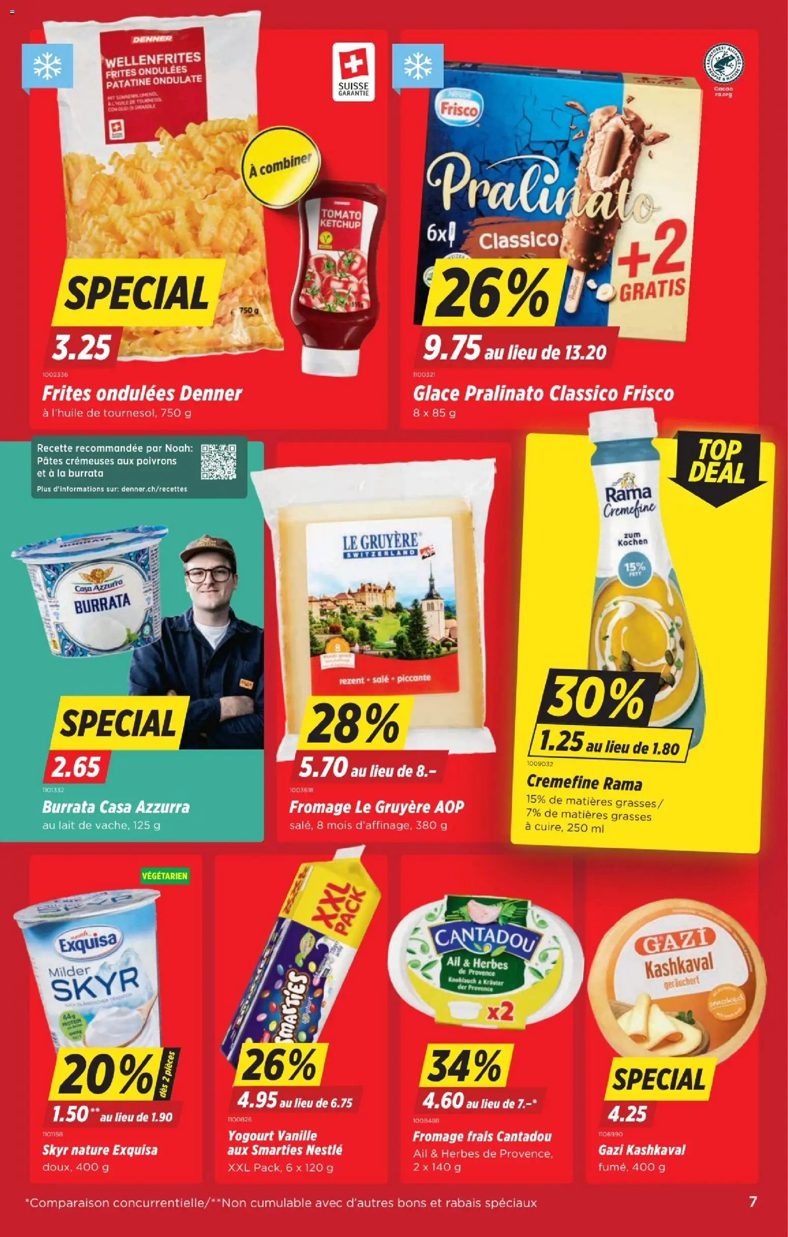 Denner aktionen FR – gültig ab 21.05.2026 | Seite: 7 | Produkte: Glace, Fennikel, Knoblauch, Ketchup