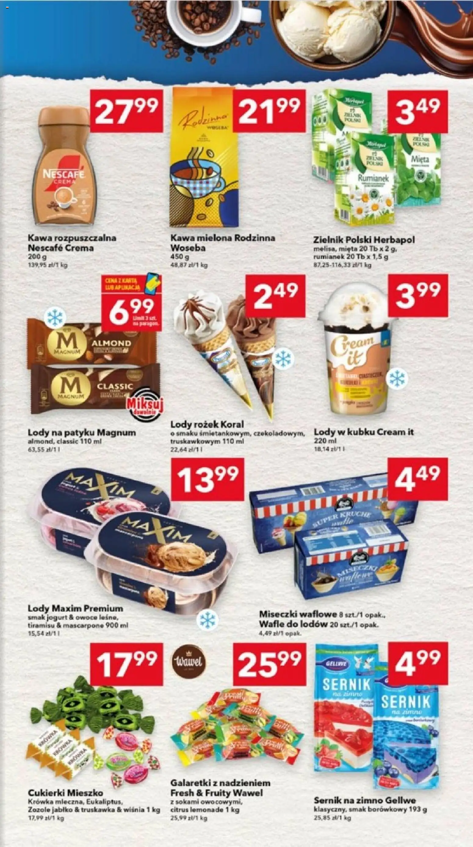 Lewiatan gazetka - Ostrów Wielkopolski od 02.07.2026 | Strona: 5 | Produkty: Wafle, Kawa rozpuszczalna, Jogurt, Owoce