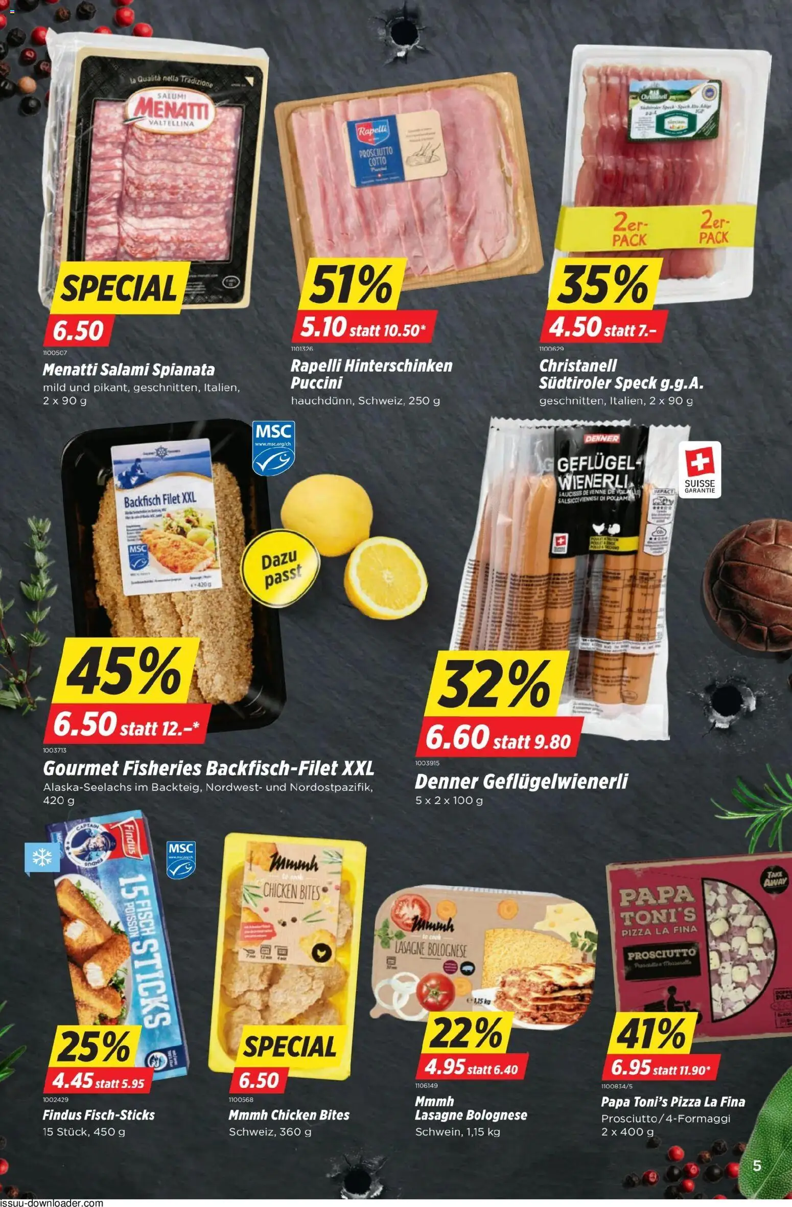 Denner aktionen – gültig ab 04.06.2026 | Seite: 5 | Produkte: Salami, Pizza