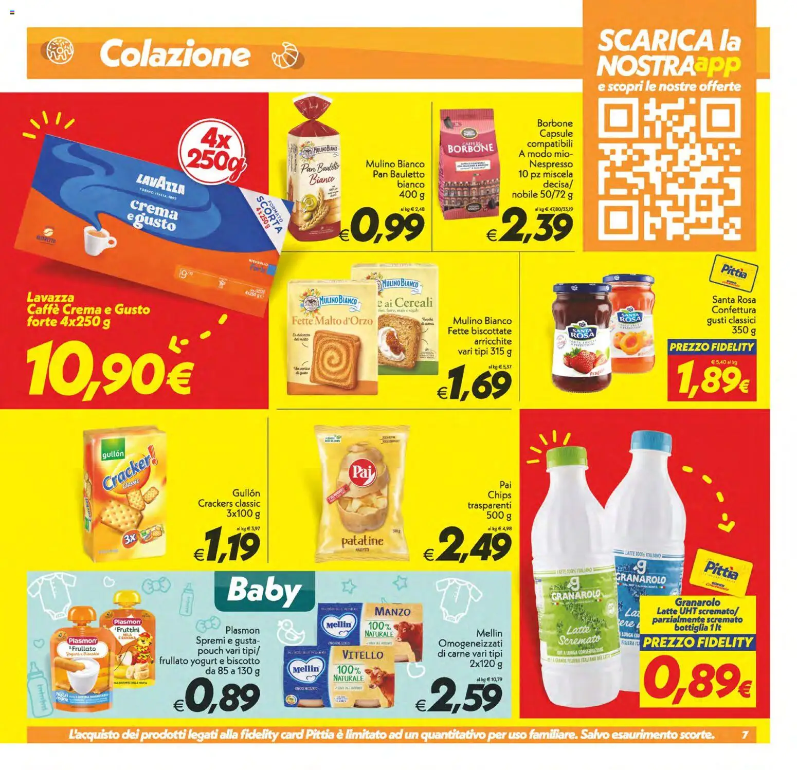 Volantino SuperConveniente del 02/10/2026 | Pagina: 7 | Prodotti: Patatine, Cracker, Vitello, Lavazza