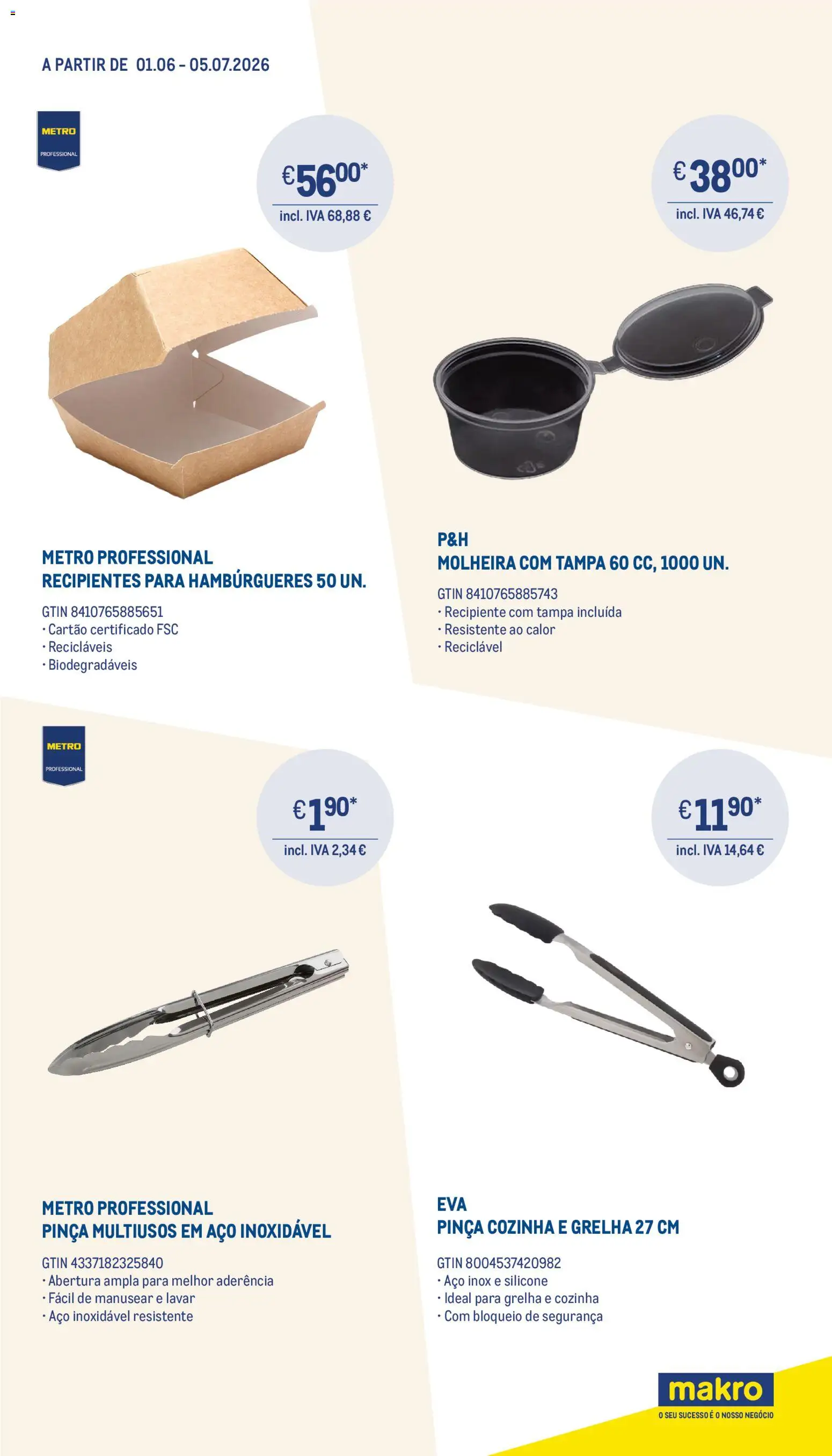 Makro Tudo para comida de rua e grelhados │ válido de 01.06.2026 | Página: 2 | Produtos: Pinça
