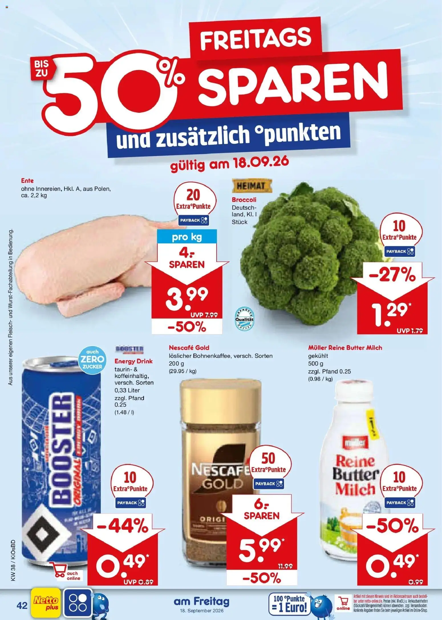 Netto Marken-Discount Prospekt Mistelbach – gültig ab 14.09.2026 | Seite: 56 | Produkte: Milch, Zucker, Nescafe gold, Ente