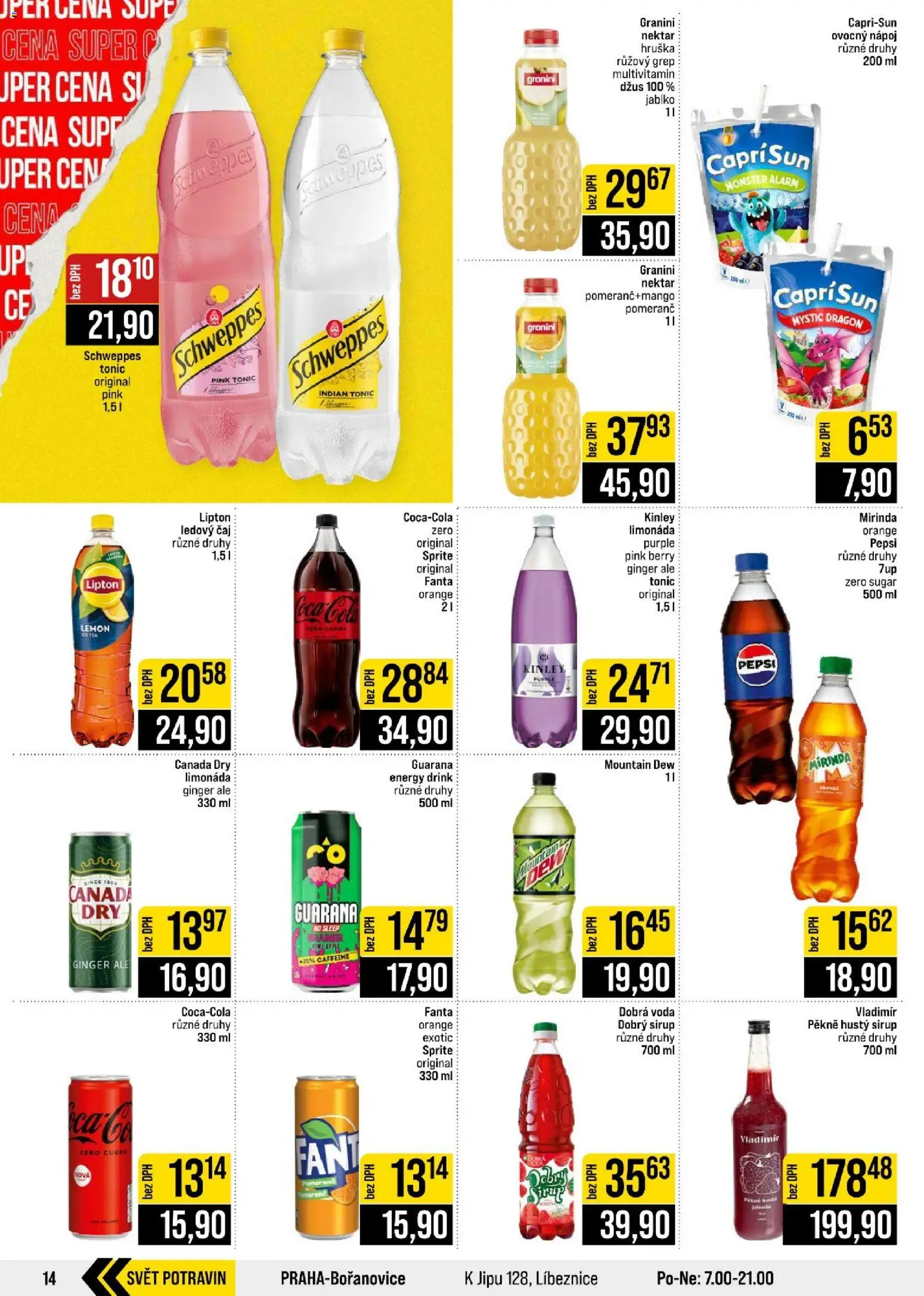 Jip leták - Cash & Carry od 07.10.2026 | Strana: 14 | Produkty: Dobrá voda, Voda, Mirinda, Cola
