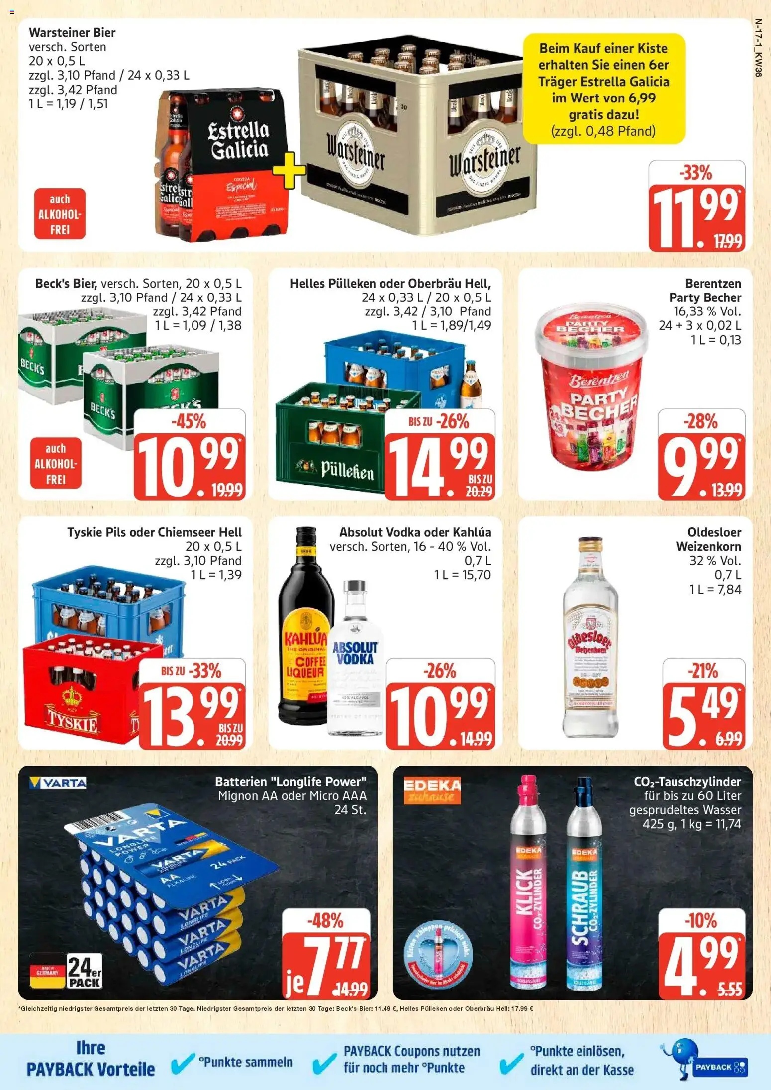 Marktkauf Prospekt Buxtehude (ab 31.08.2026) » Angebote online | Seite: 17 | Produkte: Helles pulleken, Pils, Vodka, Berentzen