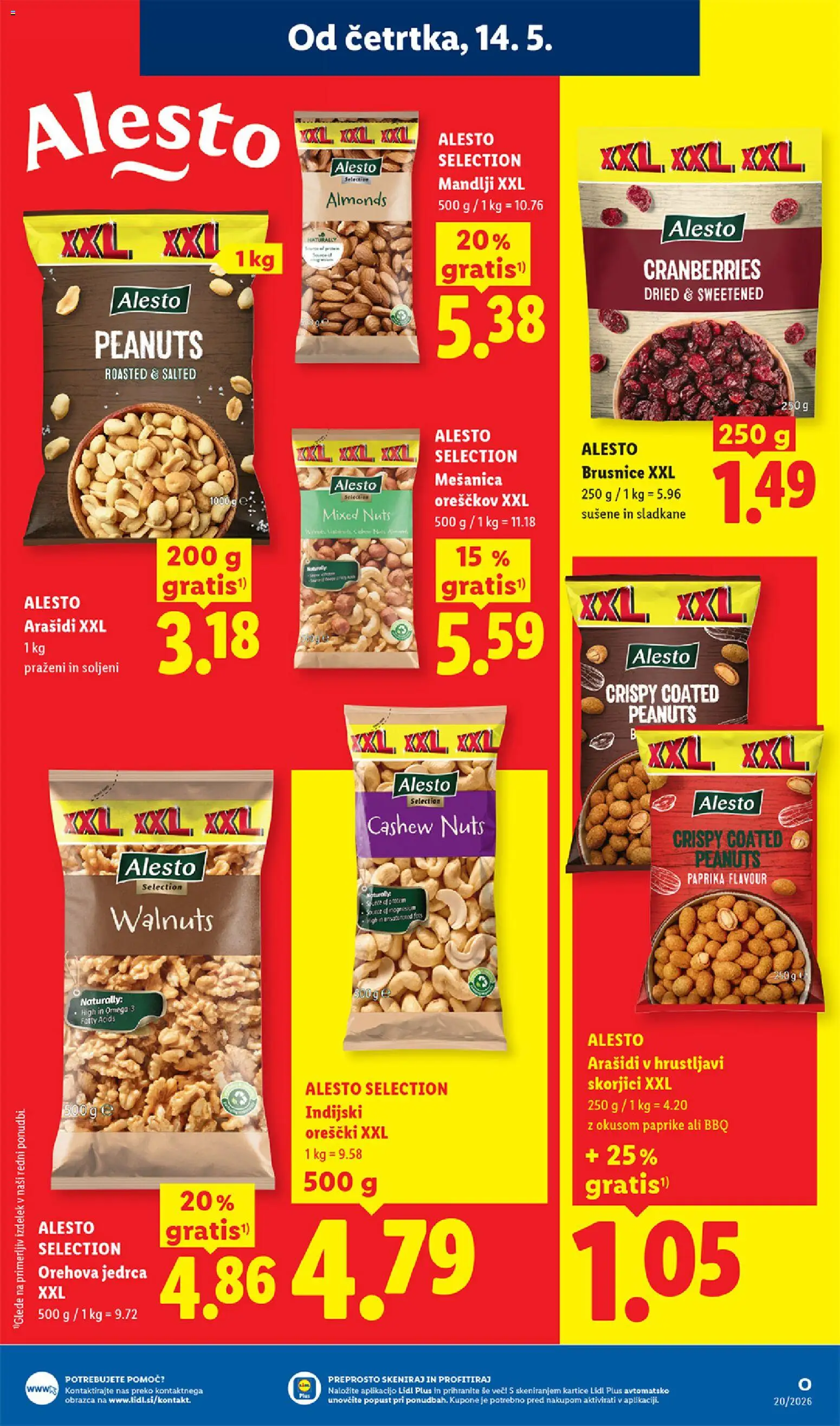 Novi Lidl katalog ponudbe – veljaven od 14.05.2026 | Stran: 13 | Izdelki: Paprika, Arašidi, Mandlji, Orescki