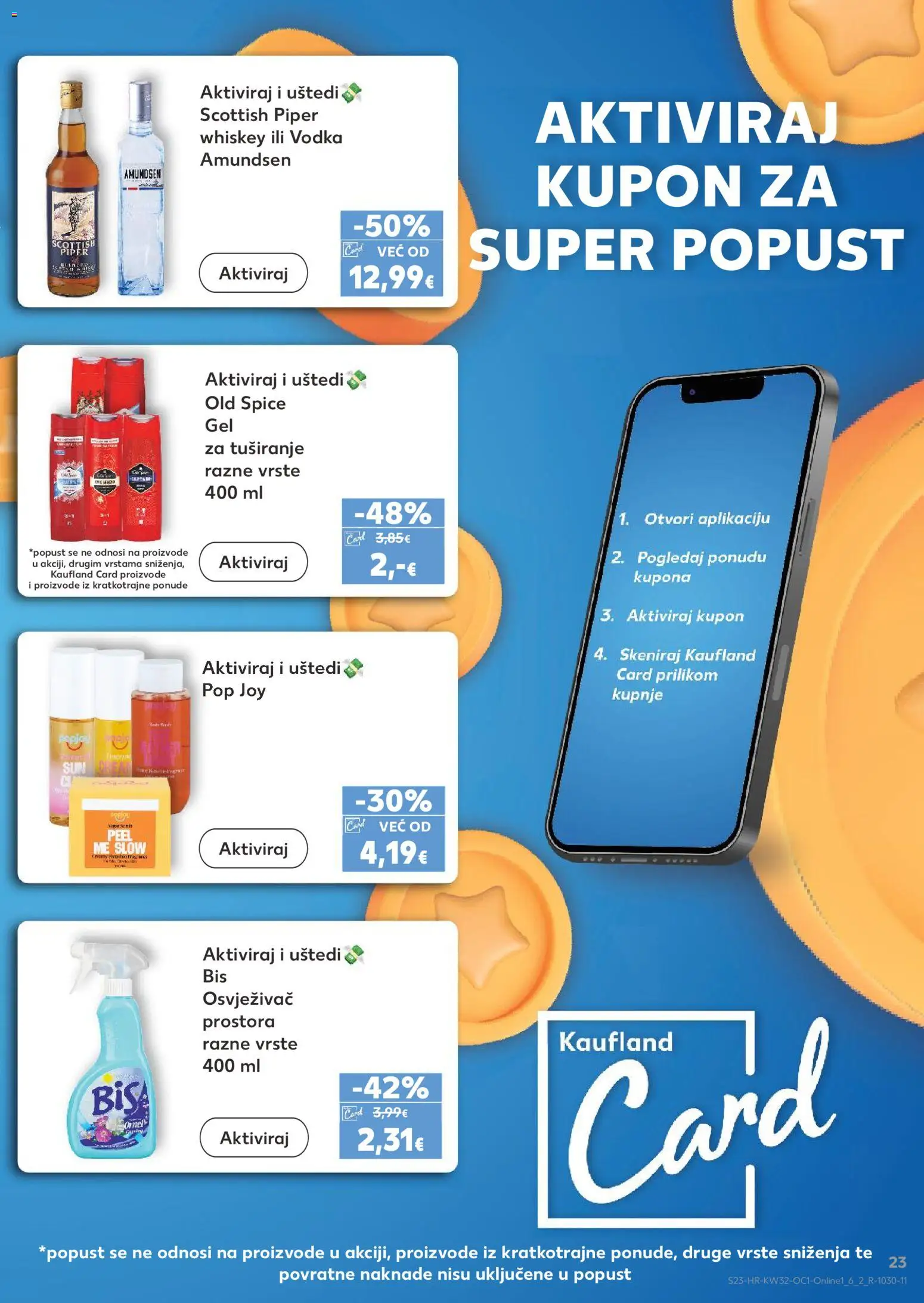 Kaufland katalog | vrijedi od 06.08.2026 | Stranica: 23 | Proizvodi: Gel za tuširanje, Osvježivač prostora, Old Spice, Vodka
