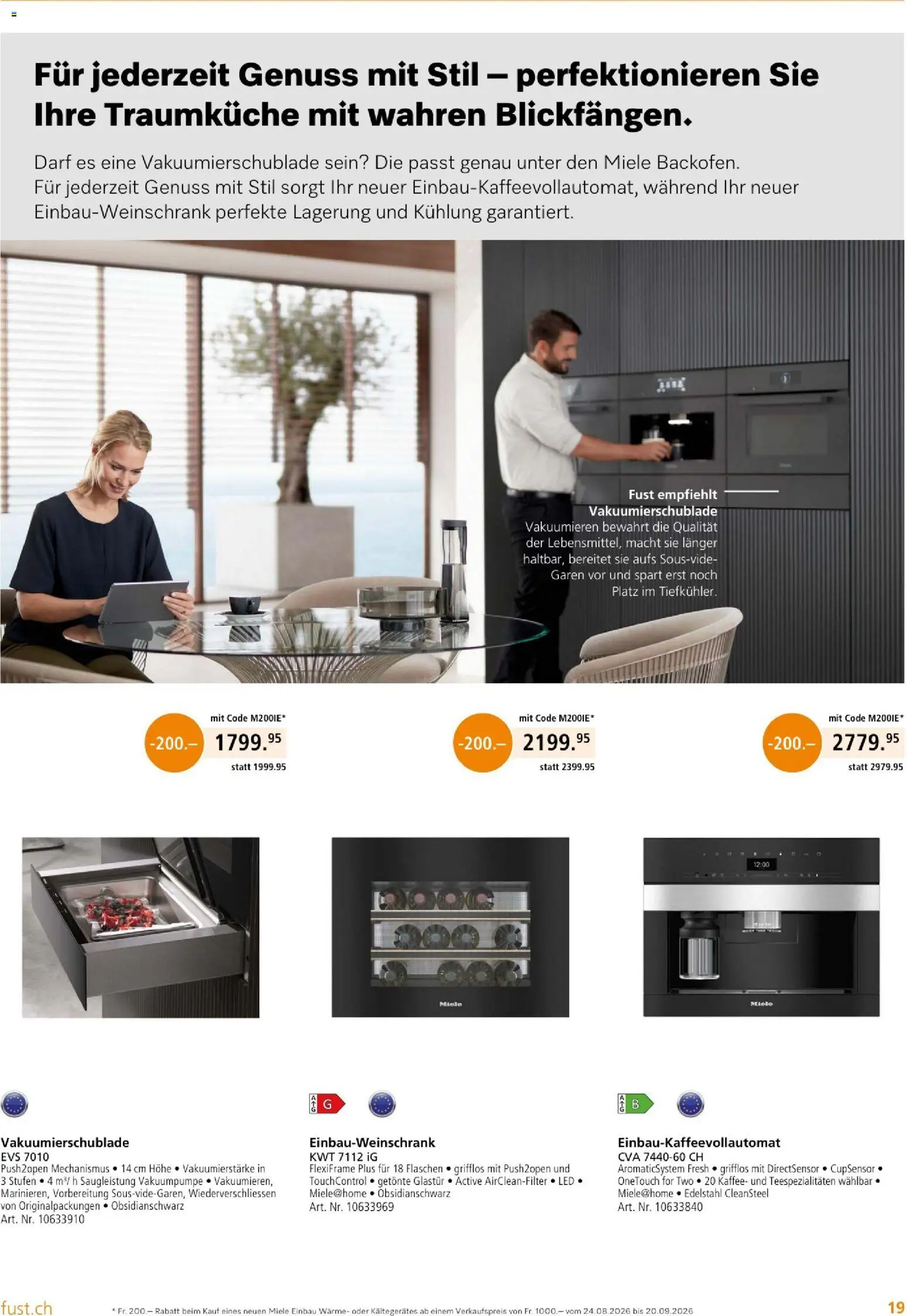 Fust aktionen Einbau – gültig ab 17.09.2026 | Seite: 19 | Produkte: Kaffee, Miele
