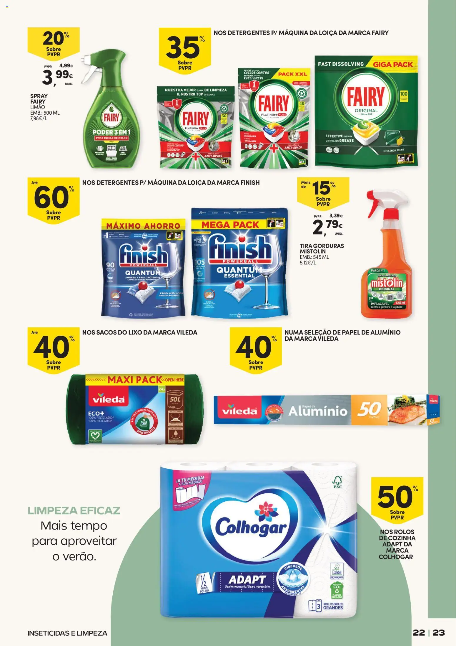 Continente - Férias de Verão  Abre espaço para a distração │ válido de 23/06/2026 | Página: 23 | Produtos: Top, Papel de alumínio