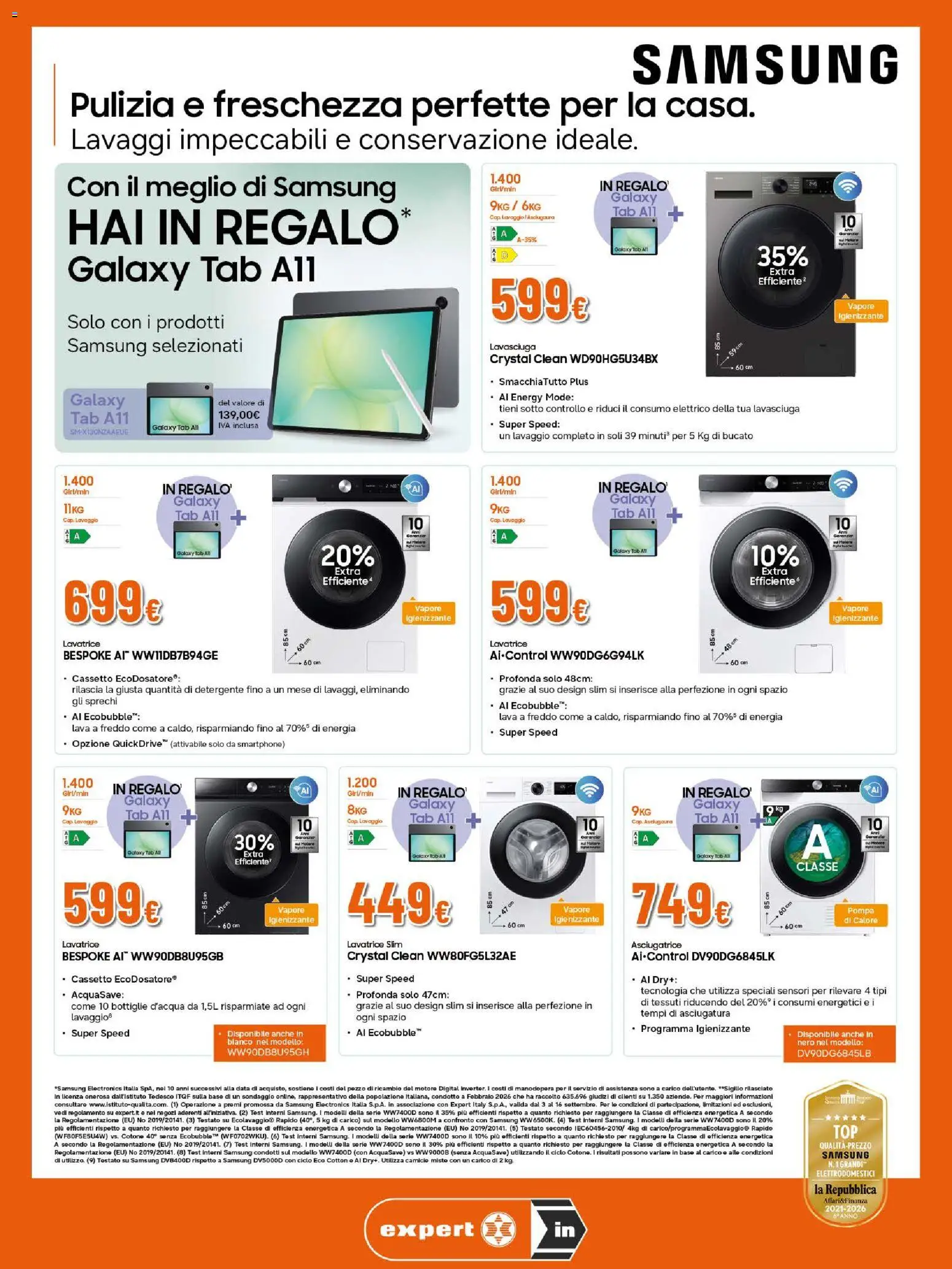 Volantino Ipercoop del 03/09/2026 | Pagina: 9 | Prodotti: Lavasciuga, Lavatrice, Asciugatrice, Smartphone
