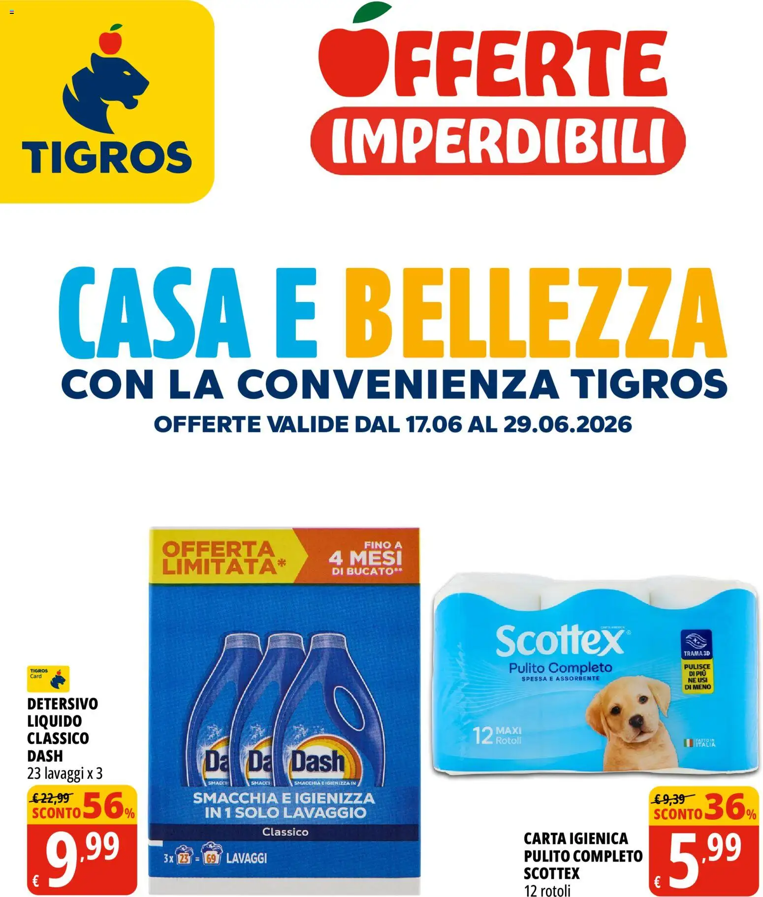 Volantino Tigros del 17.06.2026 | Pagina: 1 | Prodotti: Carta igienica