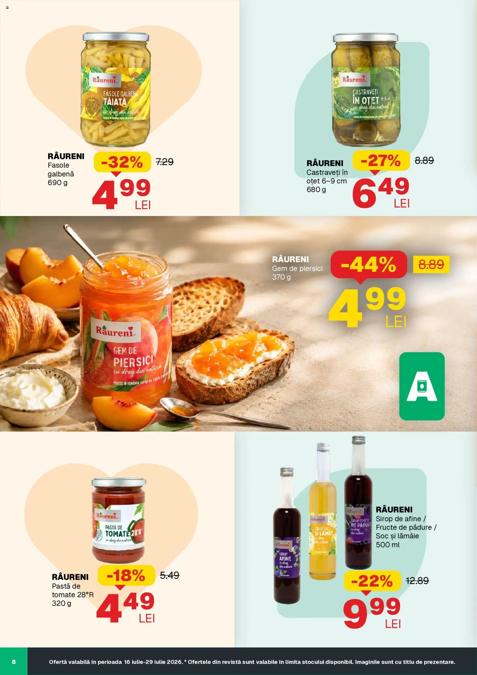 Noul catalog Annabella – valabil de la 16.07.2026 | Pagină: 8 | Produse: Fructe de pădure, Oțet, Sirop, Piersici