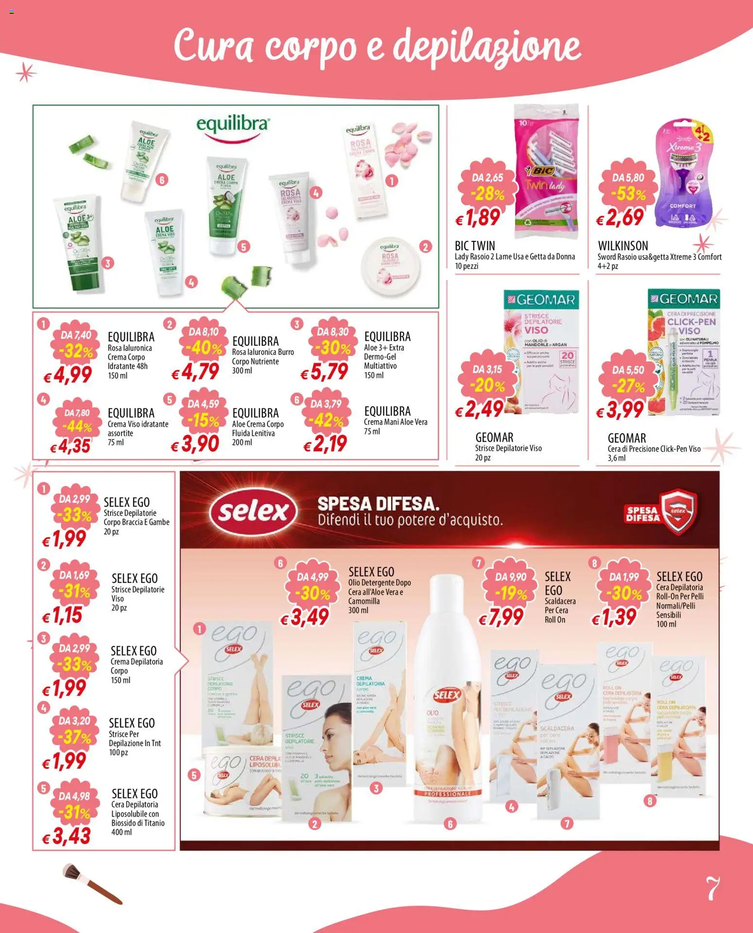Volantino Galassia del 21/09/2026 | Pagina: 7 | Prodotti: Crema depilatoria, Detergente, Crema viso, Aloe vera