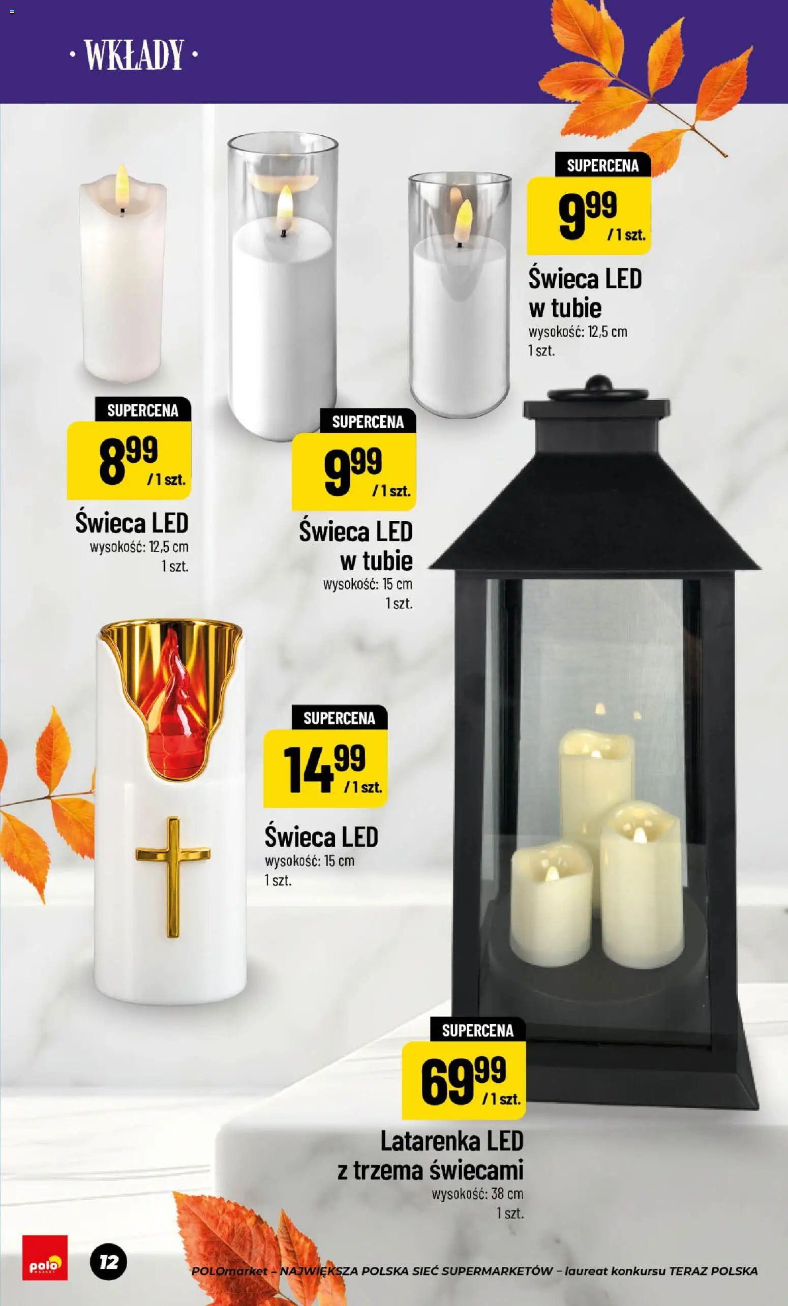 POLOmarket gazetka - Znicze od 11.09.2026 | Strona: 12 | Produkty: Świeca
