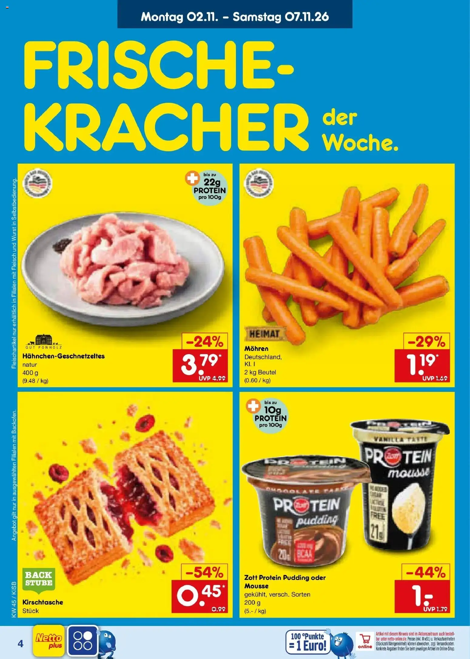 Netto Marken-Discount Prospekt Bad Friedrichshall – gültig ab 02.11.2026 | Seite: 6 | Produkte: Pudding, Mohren, Wurst, Fleisch