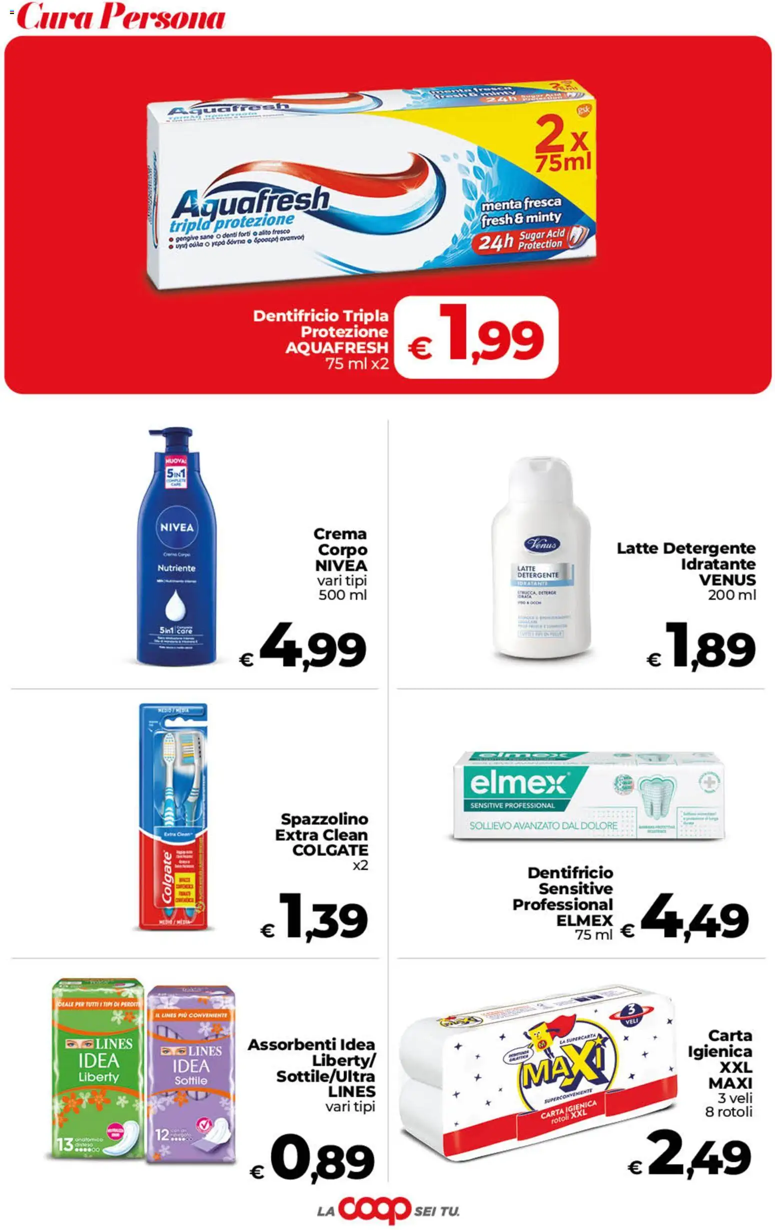 Volantino COOP del 02/10/2026 | Pagina: 29 | Prodotti: Crema, Carta igienica, Dentifricio, Detergente