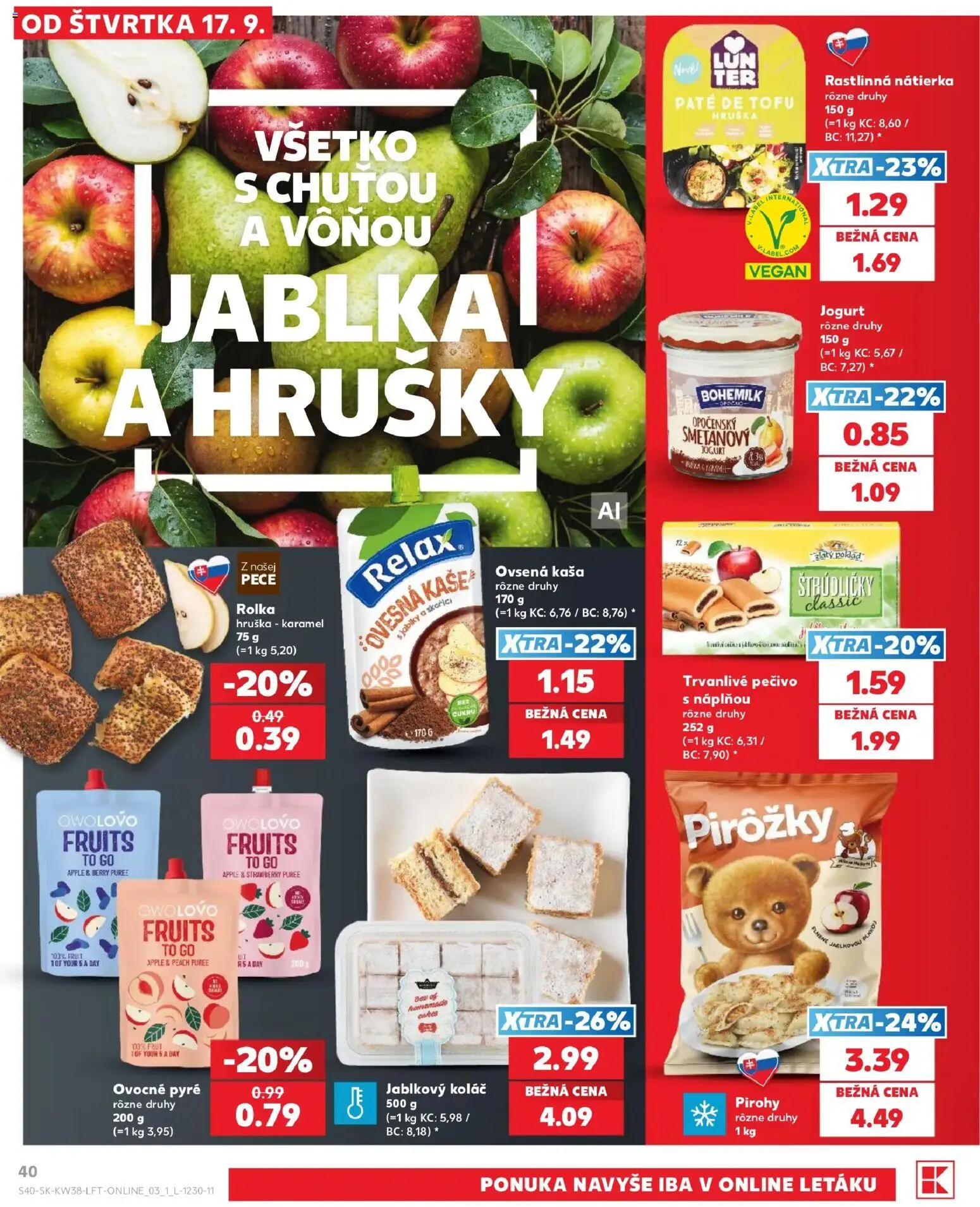 Kaufland SK akciós ujság - amely érvényes a következő dátumtól: 2026.09.17. | Oldal: 40