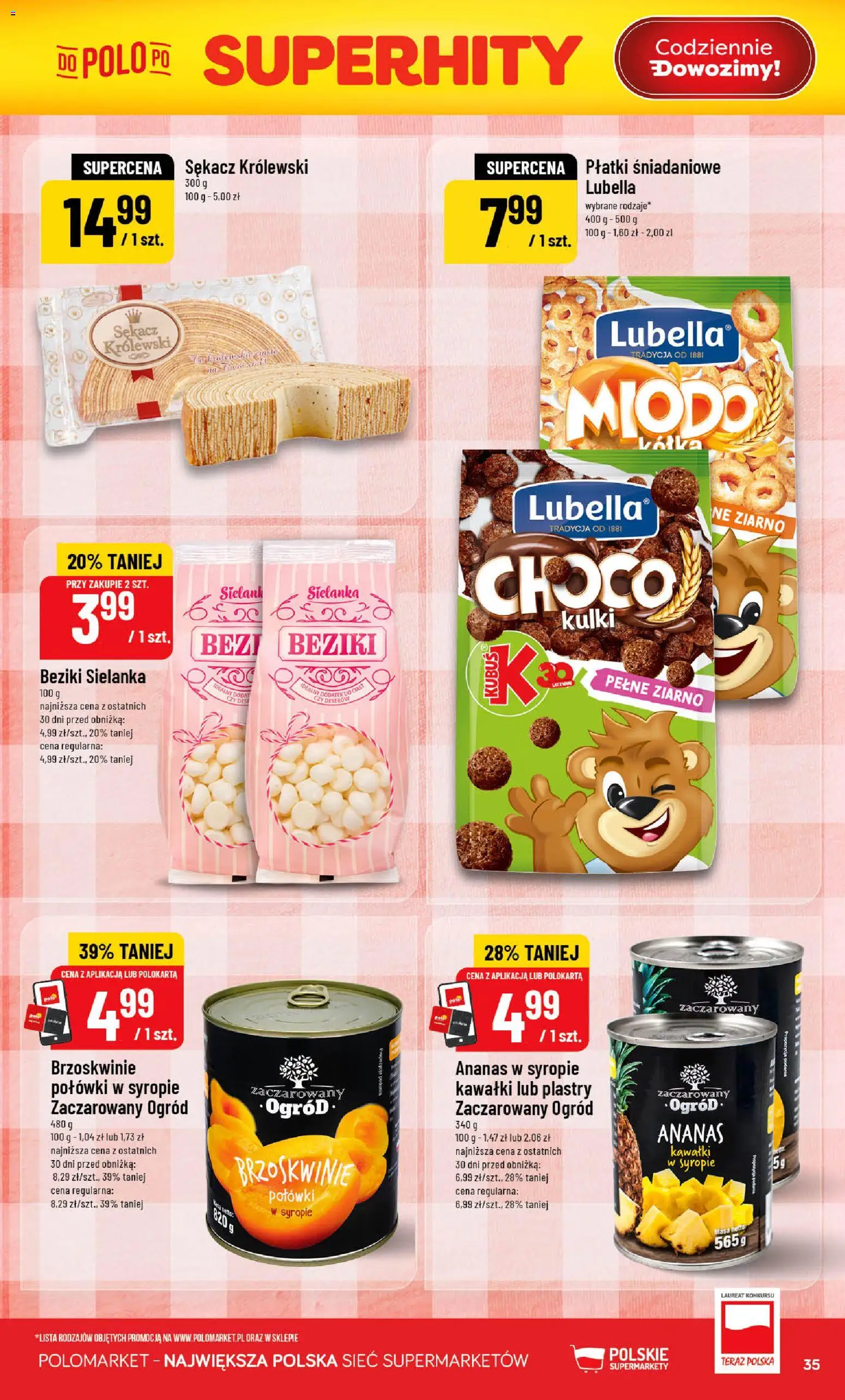 POLOmarket gazetka od 13.05.2026 | Strona: 35 | Produkty: Płatki śniadaniowe, Ananas, Brzoskwinie, Płatki