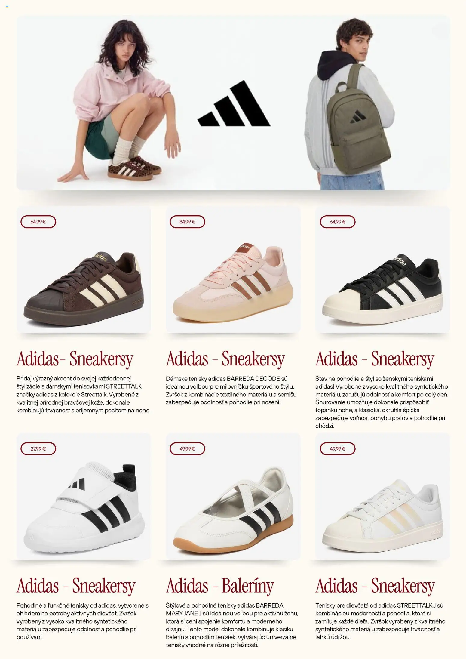 Nové CCC akcie – leták je platný od 01.09.2026 | Strana: 4 | Produkty: Tenisky, Adidas, Dámske tenisky