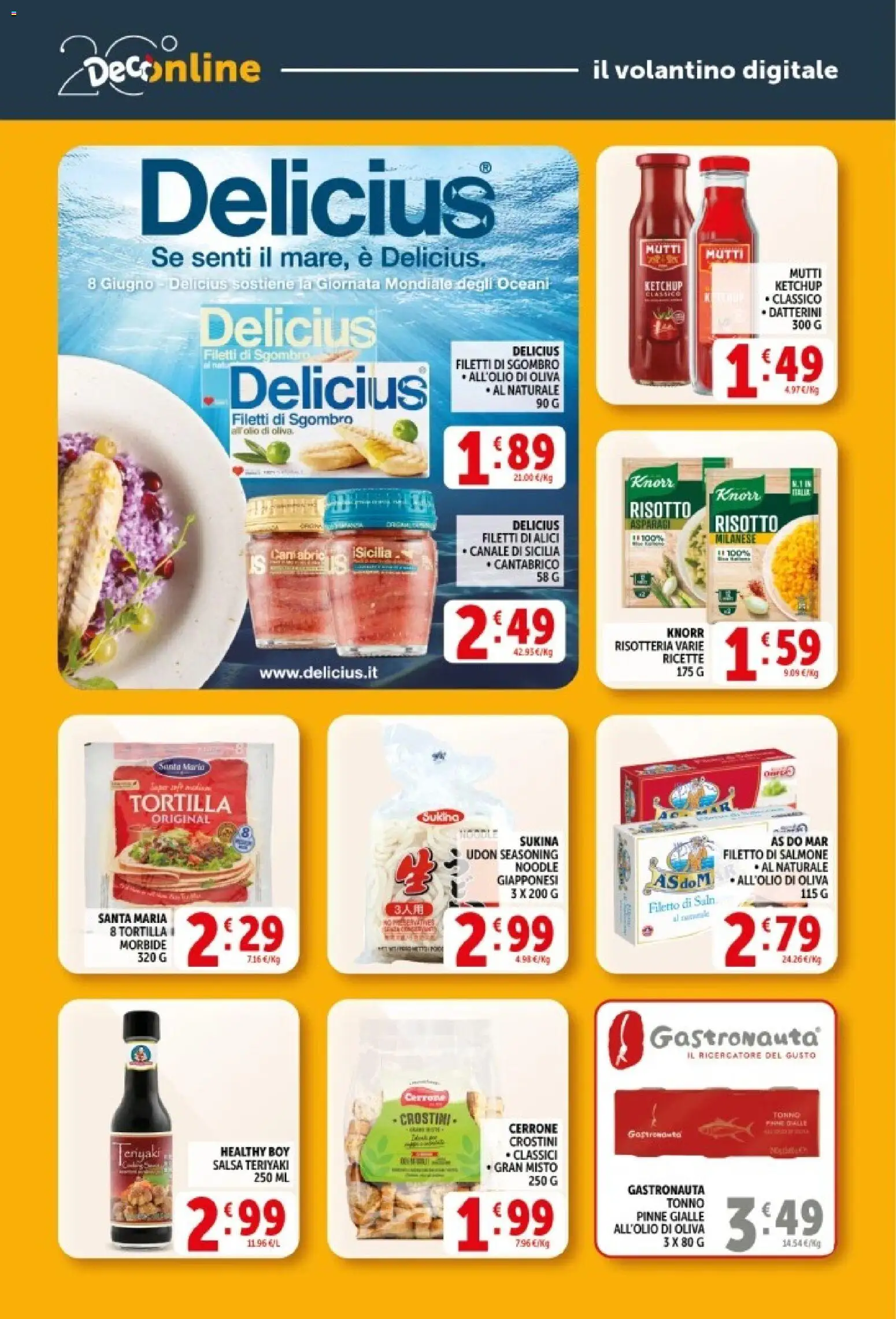 Volantino Decò del 08.06.2026 | Pagina: 27 | Prodotti: Ketchup, Tonno, Sgombro, Alici