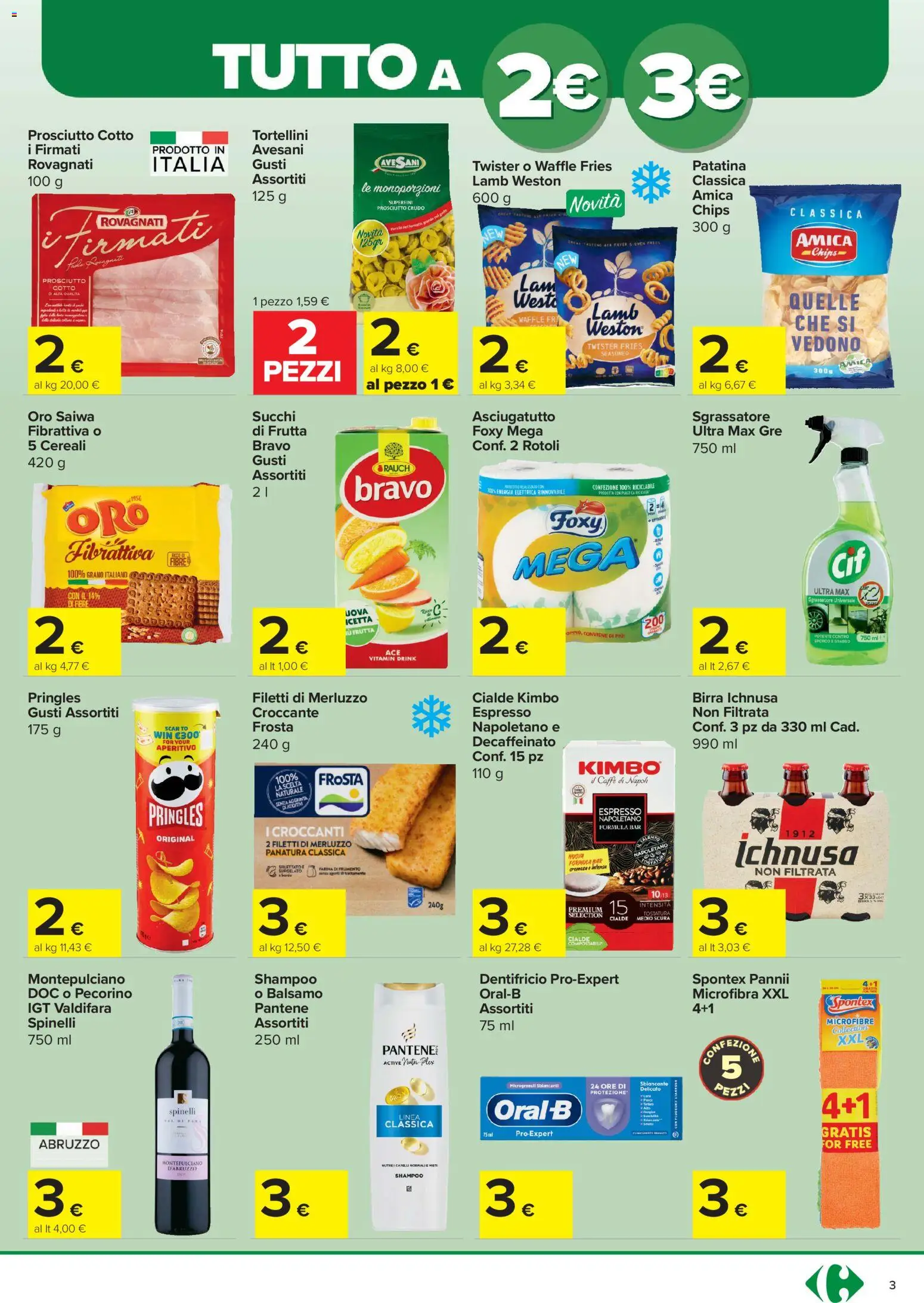 Volantino Carrefour del 02/07/2026 | Pagina: 3 | Prodotti: Shampoo, Balsamo, Birra, Merluzzo