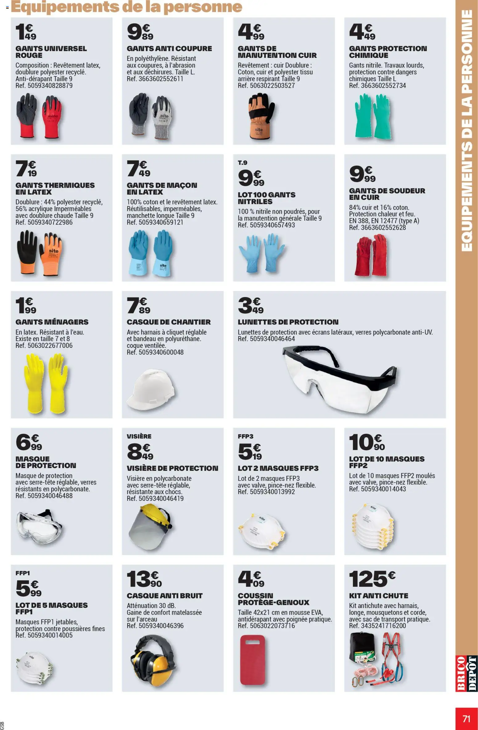 {H1} | Page: 71 | Produits: Coton, Masque de protection, Mousquetons, Sac de transport