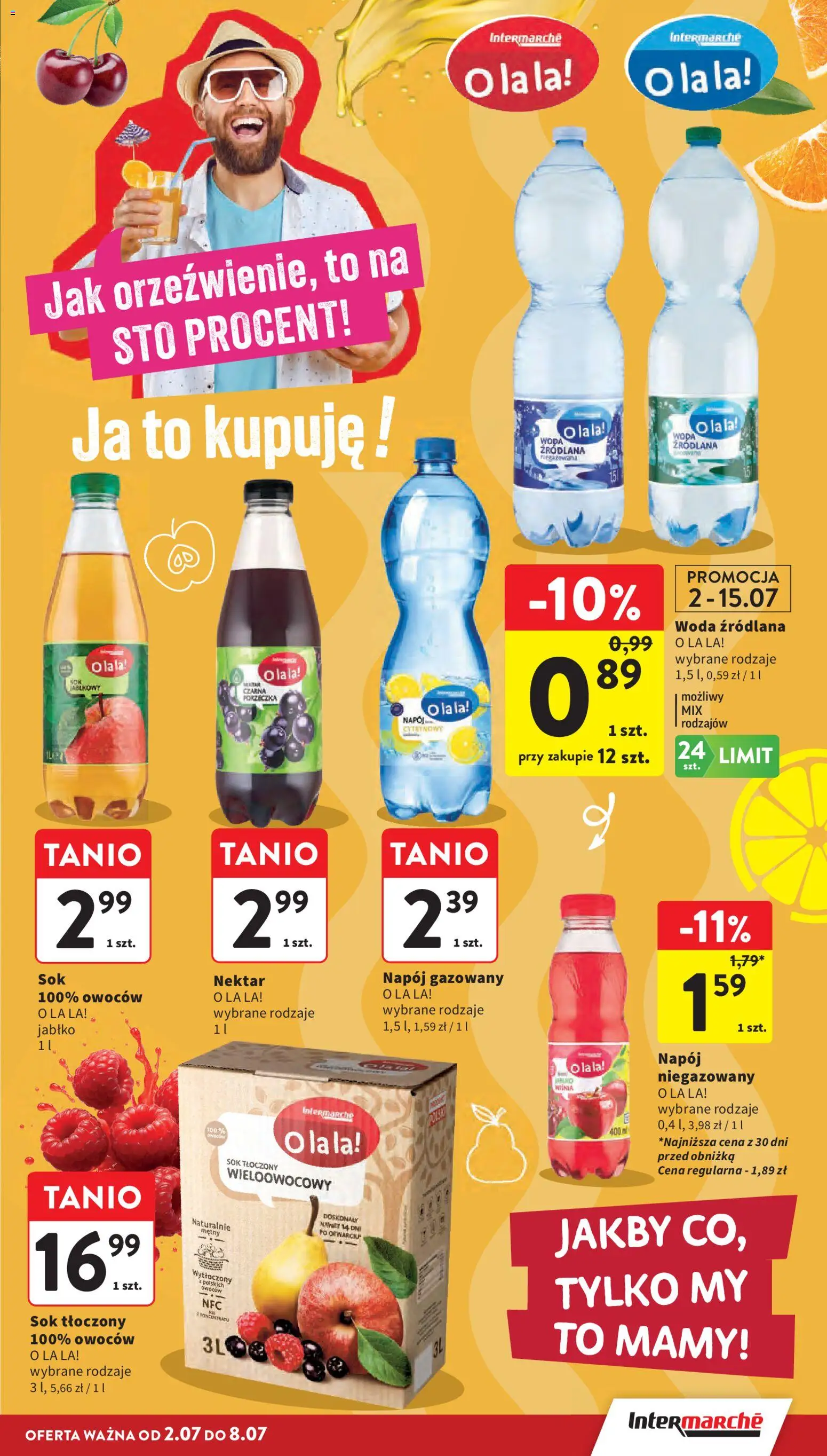 Intermarche gazetka od 02.07.2026 | Strona: 27 | Produkty: Woda źródlana, Porzeczka, Sok, Woda