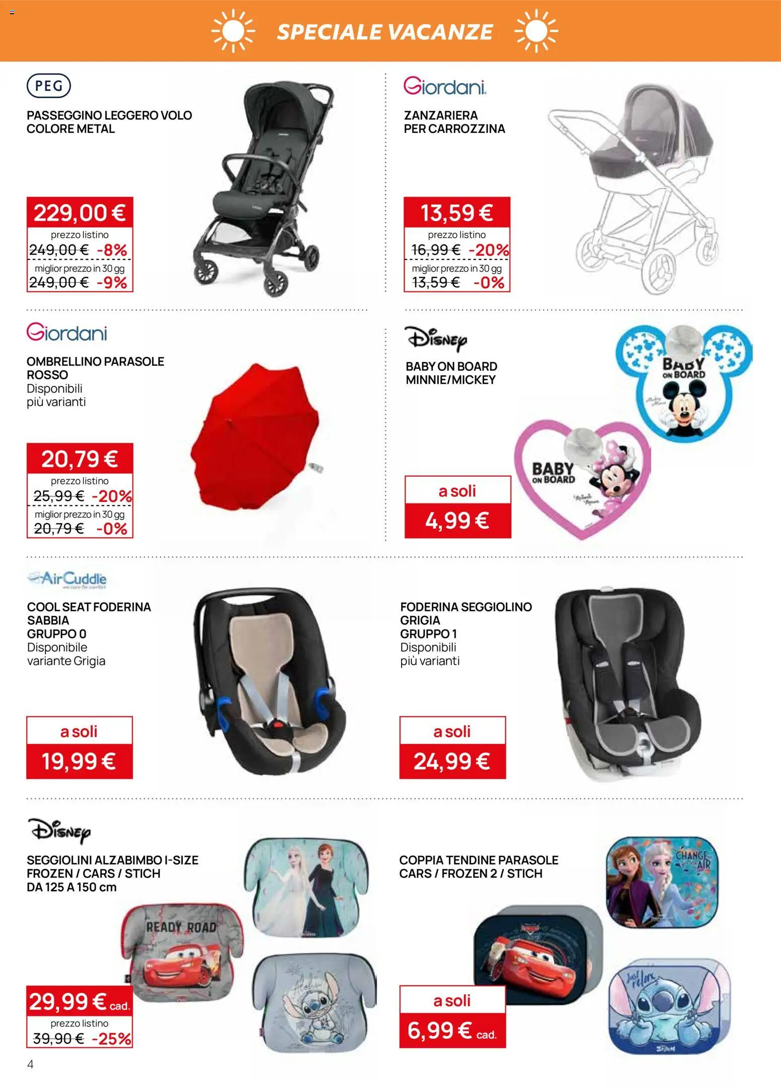 Volantino Prenatal del 17.06.2026 | Pagina: 4 | Prodotti: Zanzariera, Passeggino, Seggiolino