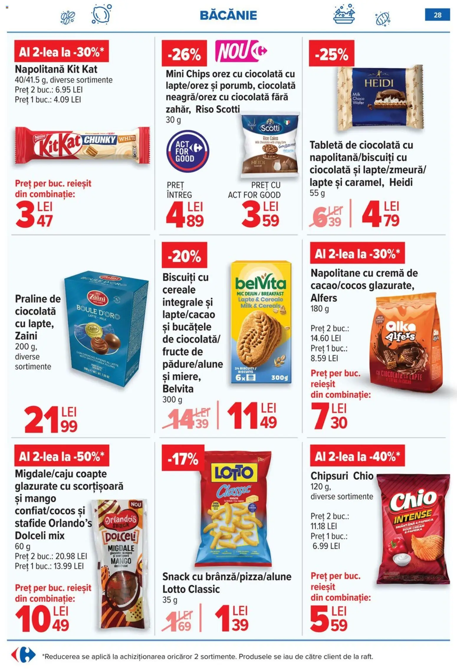 Noul catalog Carrefour – valabil de la 10.06.2026 | Pagină: 28 | Produse: Tabletă, Migdale, Praline, Mango