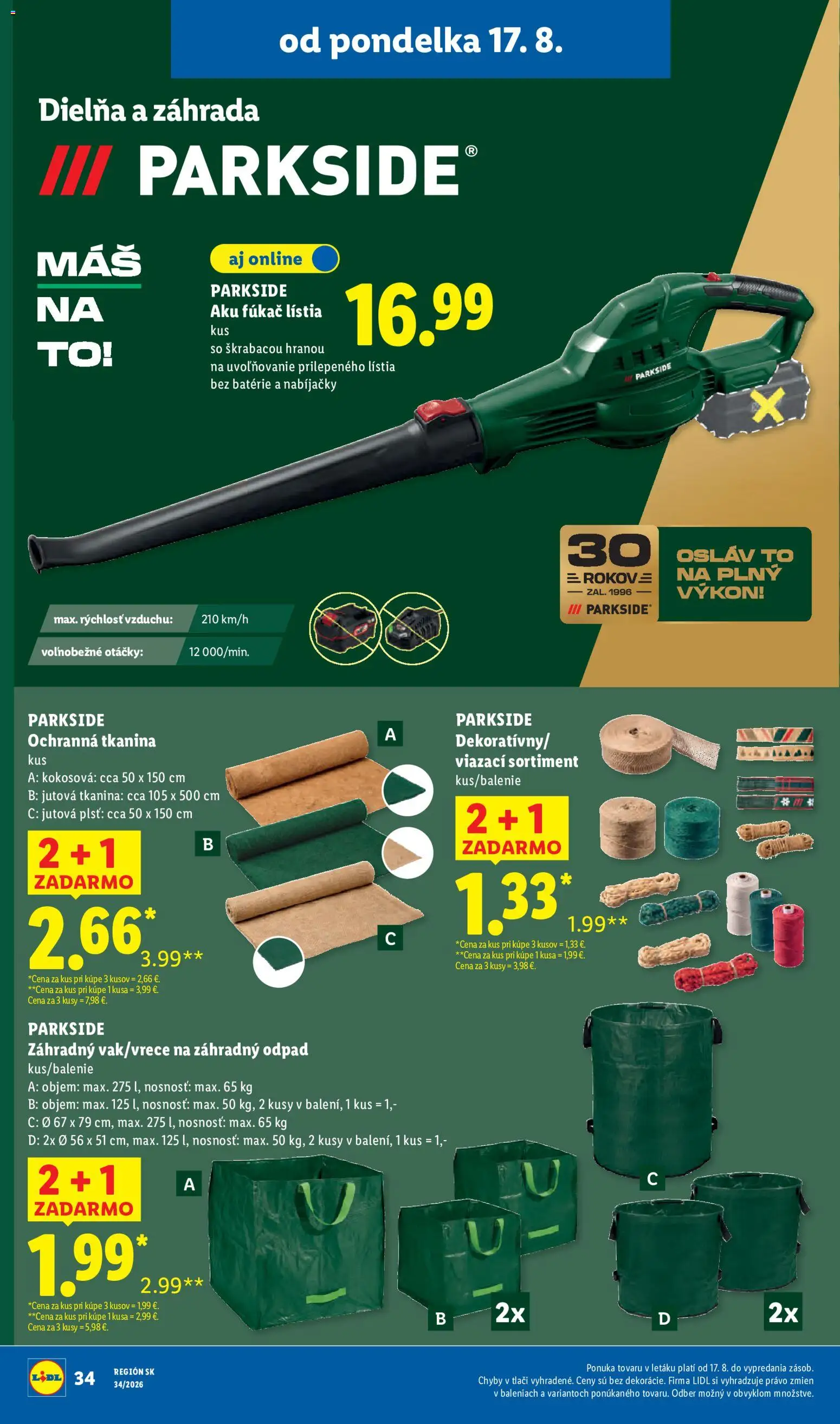 Nové Lidl akcie – leták je platný od 17.08.2026 | Strana: 48 | Produkty: Aku, Parkside, Parkside aku, Batérie