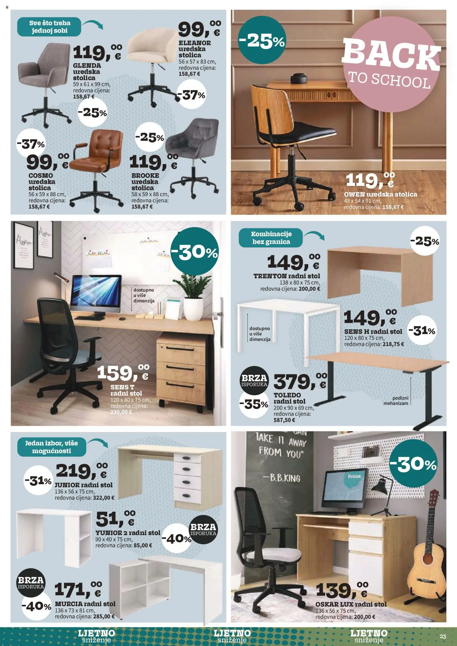 Prima katalog | vrijedi od 01.08.2026 | Stranica: 23 | Proizvodi: Stol, Stolica, Radni stol, Uredska stolica