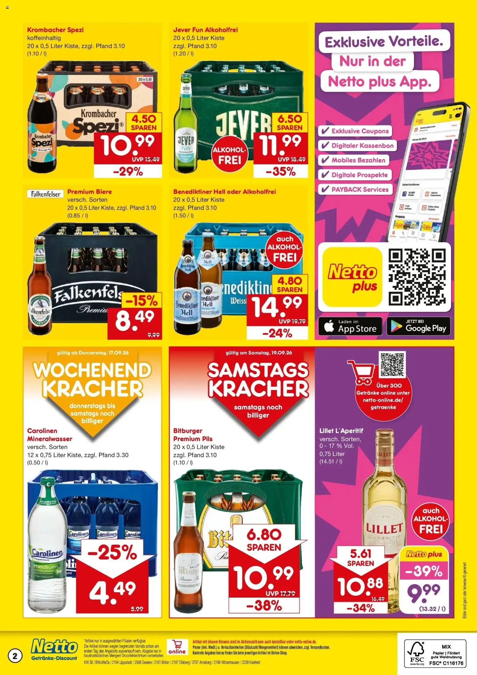 Netto Marken-Discount Prospekt Witzenhausen – gültig ab 14.09.2026 | Seite: 2 | Produkte: Bitburger, Pils, Lillet, Jever
