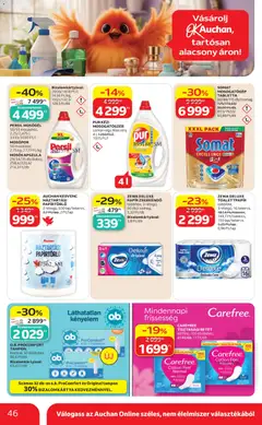 Auchan akciós újság - amely érvényes a következő dátumtól: 30.04.2026 | Oldal: 46 | Termékek: Persil, Mosógél, Mosópor, Mosogatószer