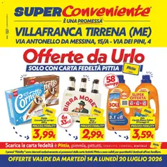 Anteprima del volantino SuperConveniente volantino Villafranca Tirrena valido a partire dal 14/07/2026